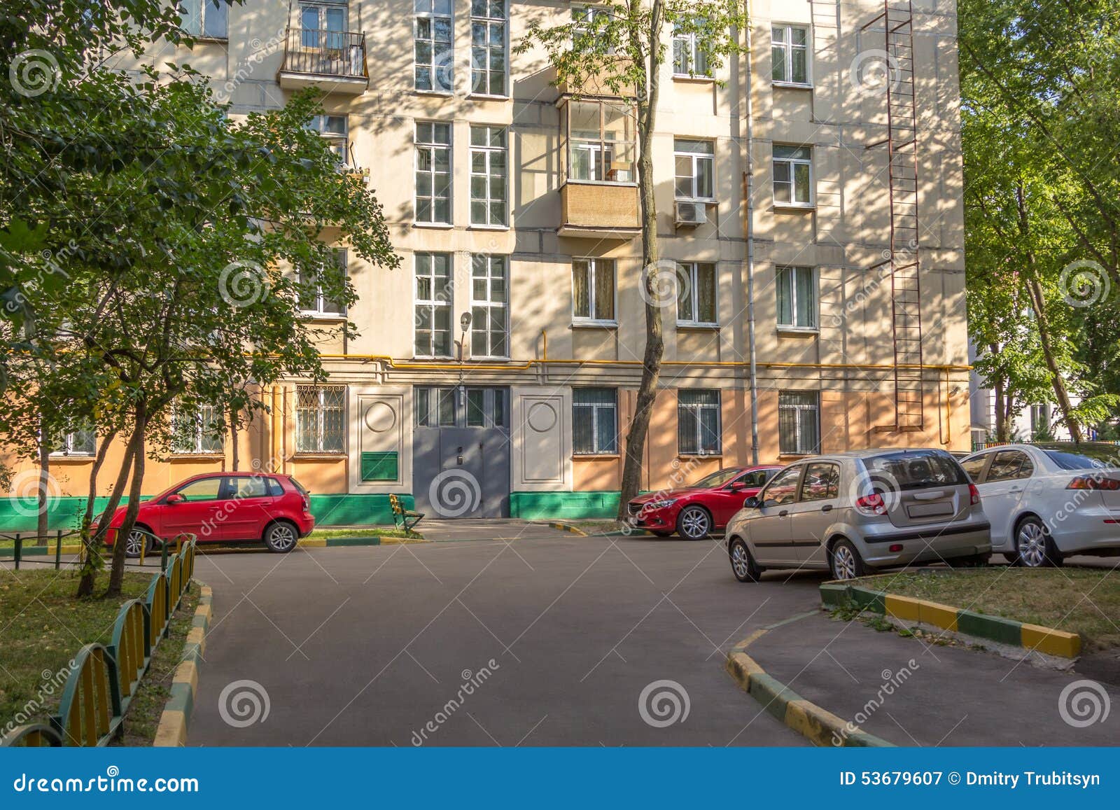 Parking in a courtyard of a city apartment house