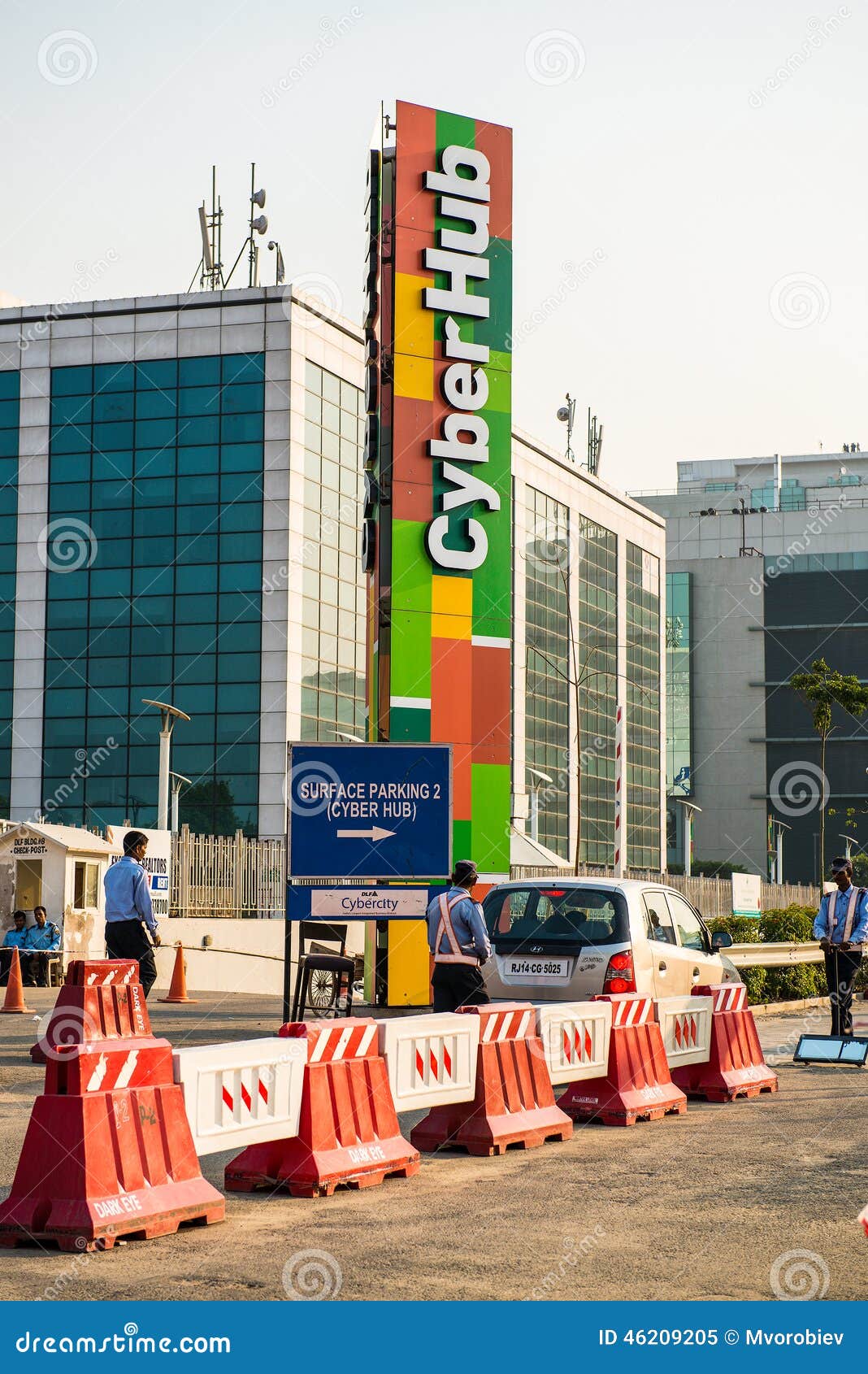 Parking Driveway at Cyberhub Gurgaon. Editorial Image Image of