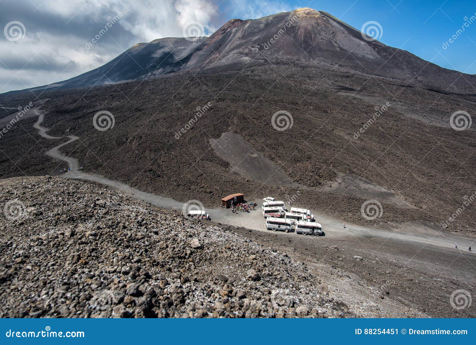 Parking on Etna editorial photo. Image of attraction 88254451