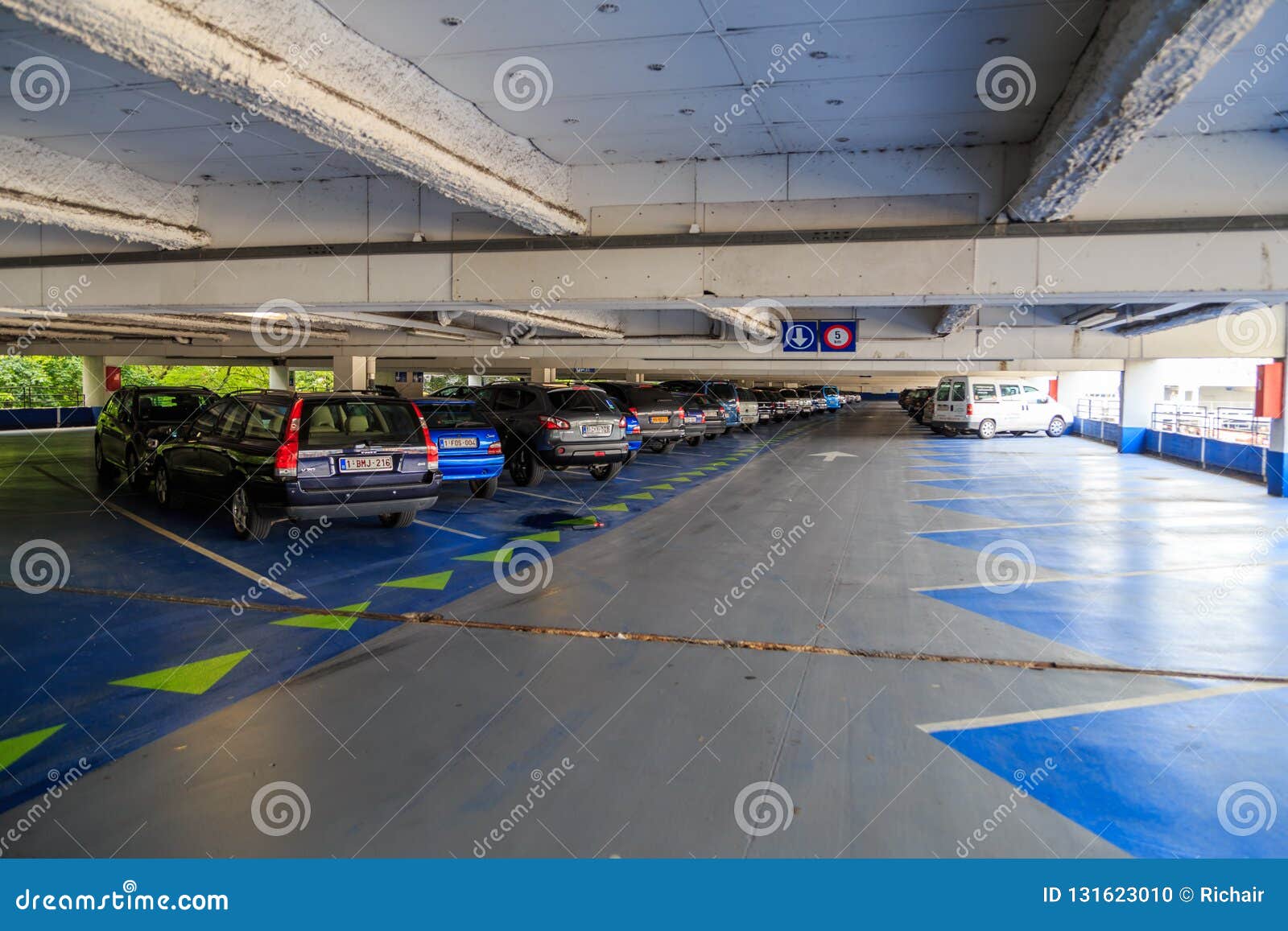 Parking garage in Belgium editorial image. Image of structure - 131623010