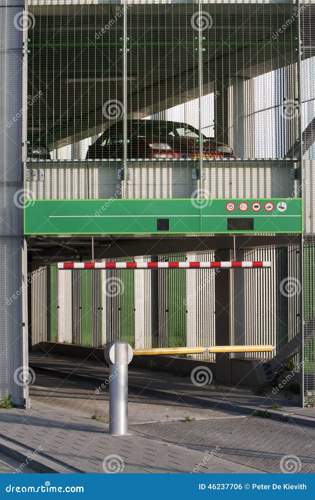 Parking garage gate stock photo. Image of green, structure - 46237706