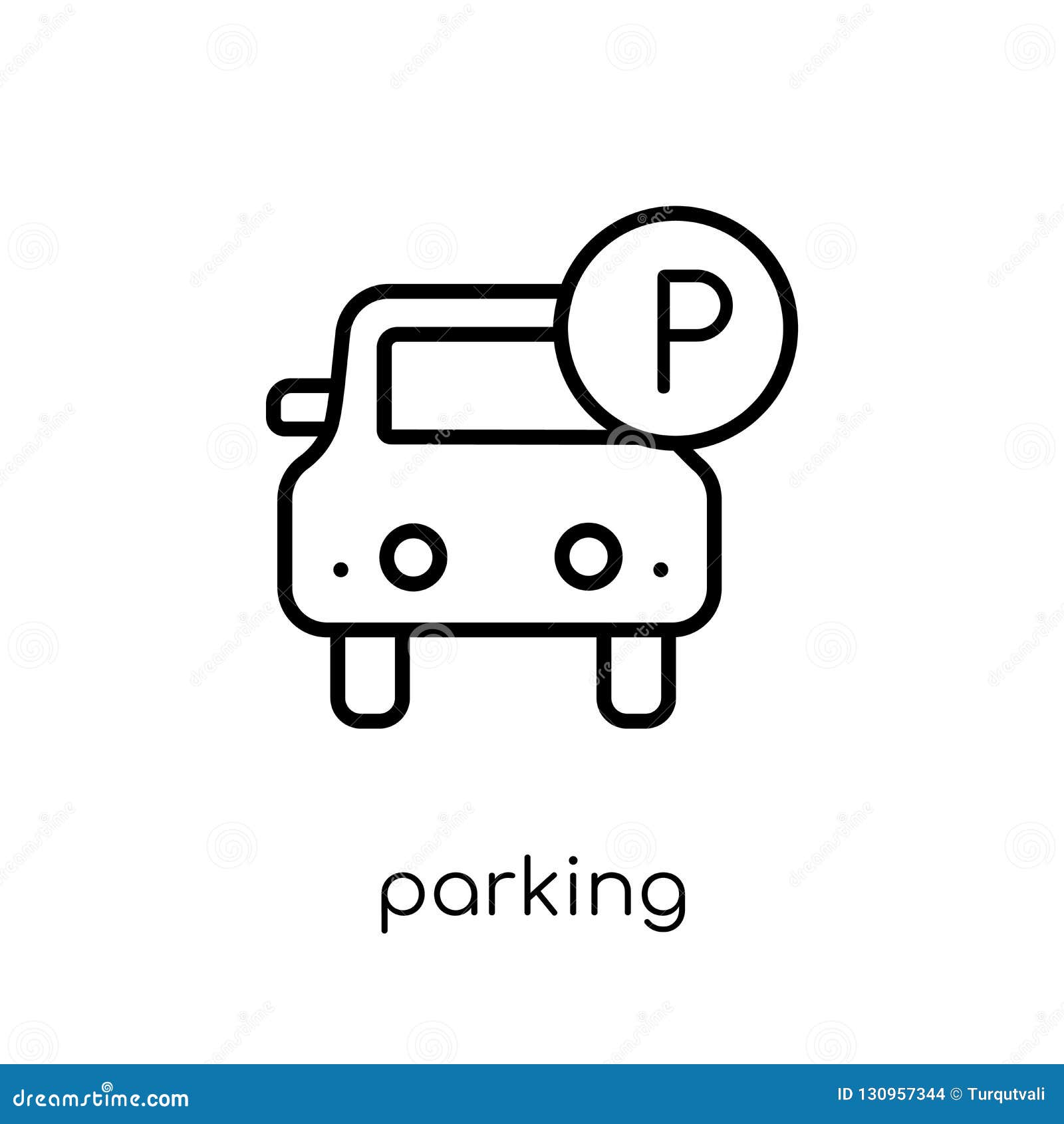 Parking Icon from Collection. Stock Vector Illustration of sign