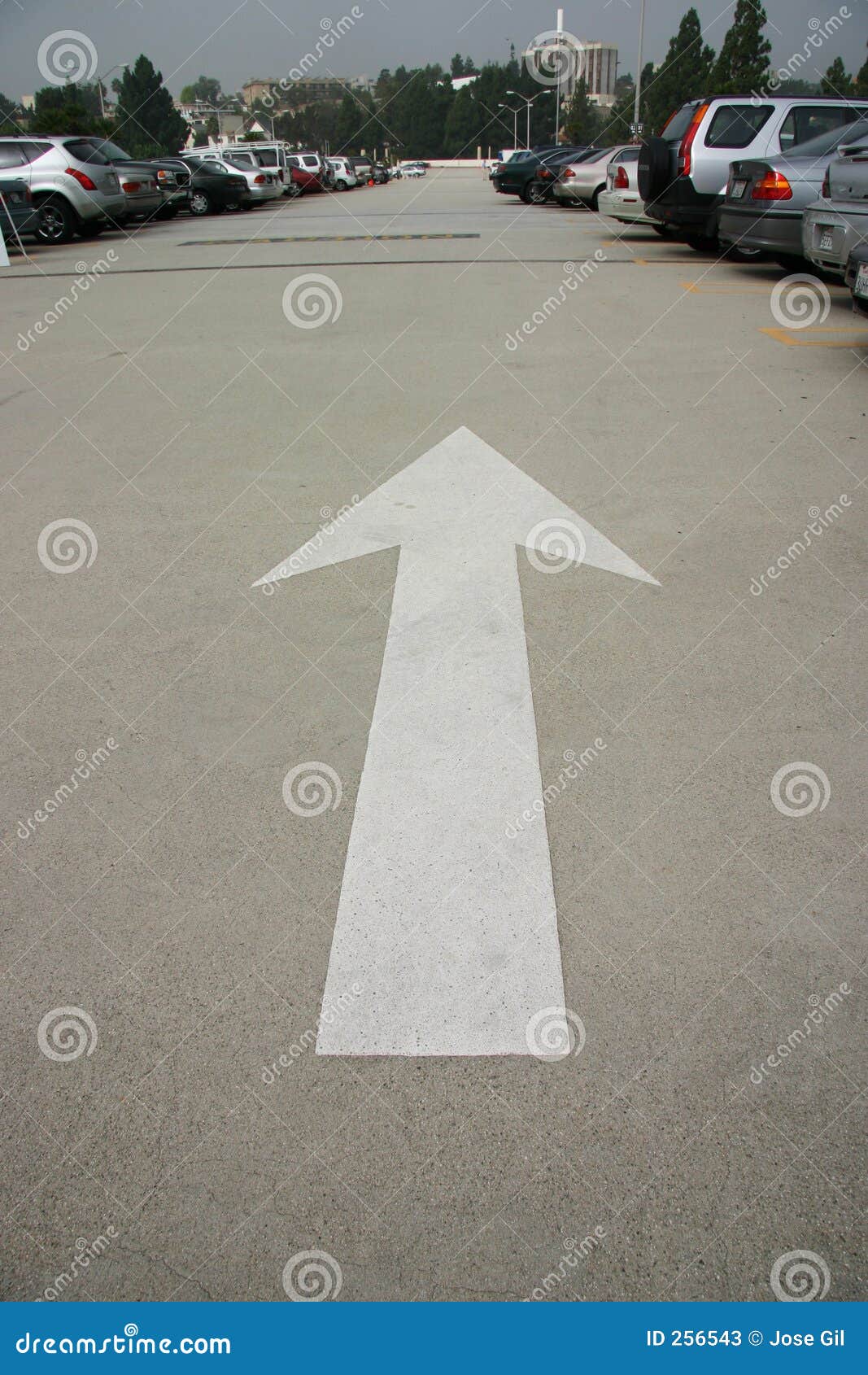 Parking Lot Arrow stock image. Image of gateway, architecture 256543