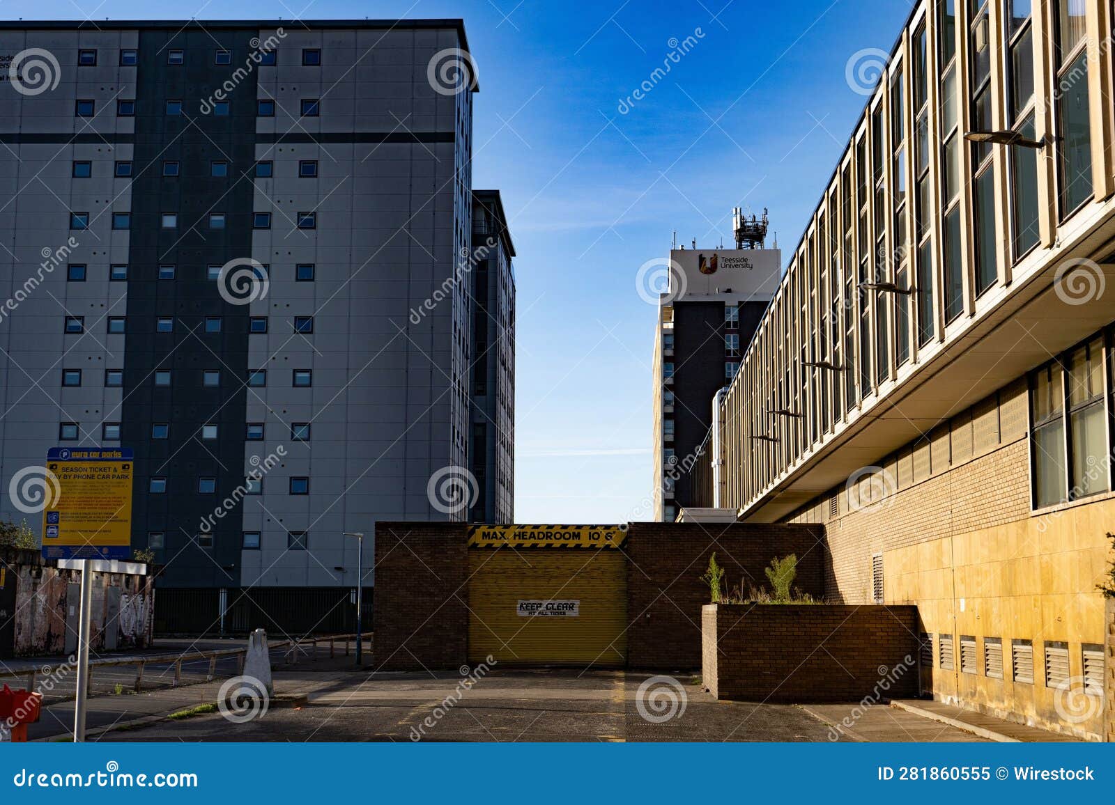 Parking Lot Situated in the City of Middlesbrough, England Editorial