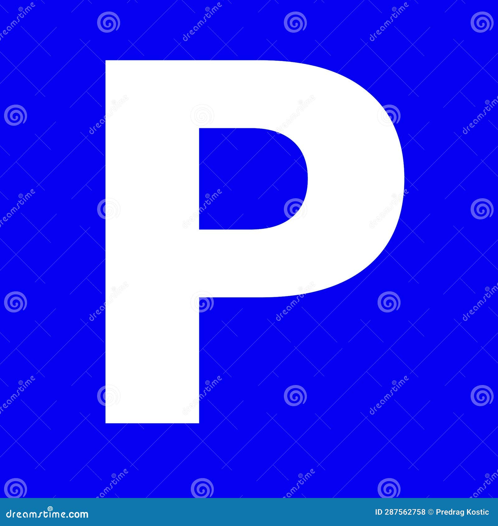Parking place sign stock illustration. Illustration of diagram 287562758