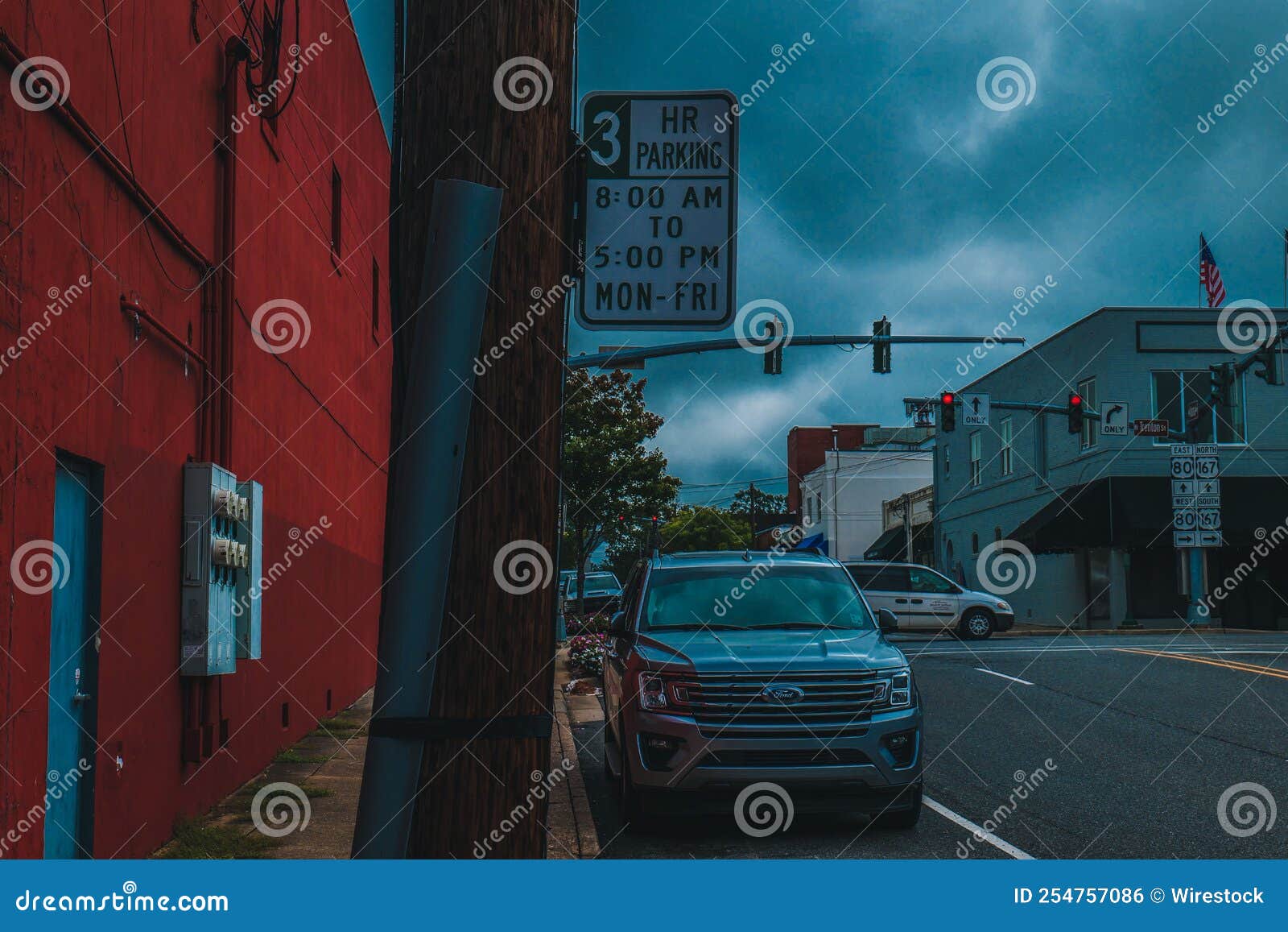 Parking Sign in Downtown Ruston Louisiana. Editorial Photo Image of