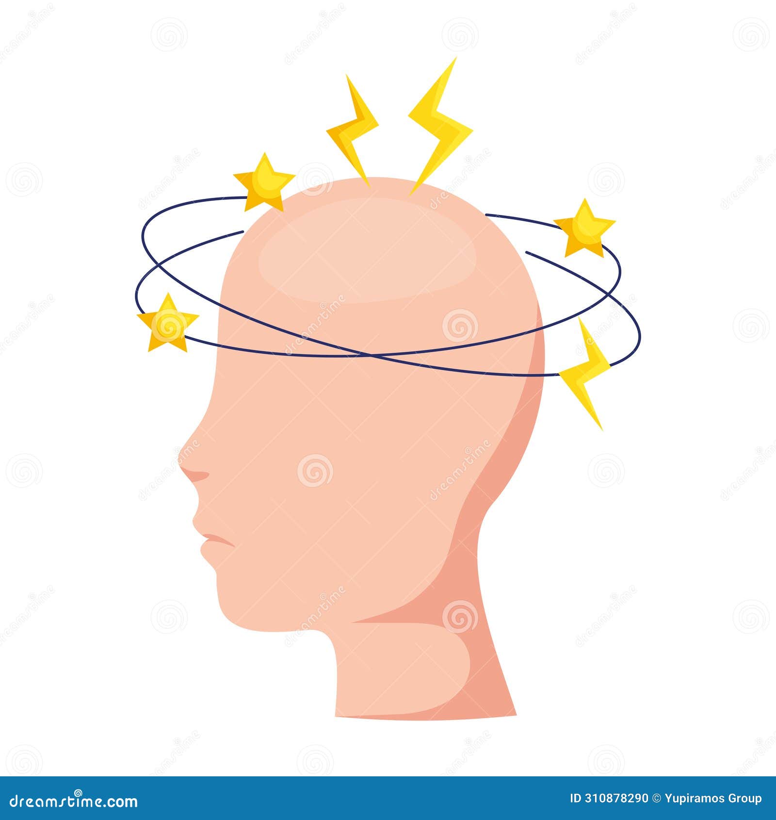 Parkinson head shaking stock vector. Illustration of isolated 310878290