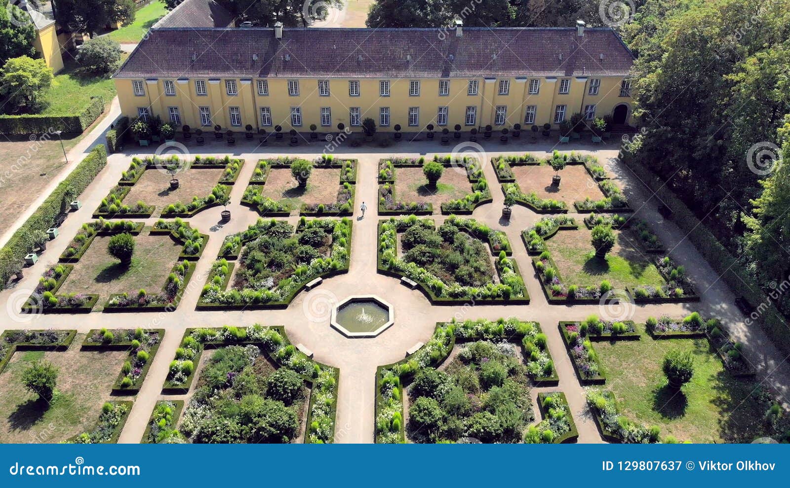 Parks In Dusseldorf Volksgarten Rose Garden Aerial View Germany