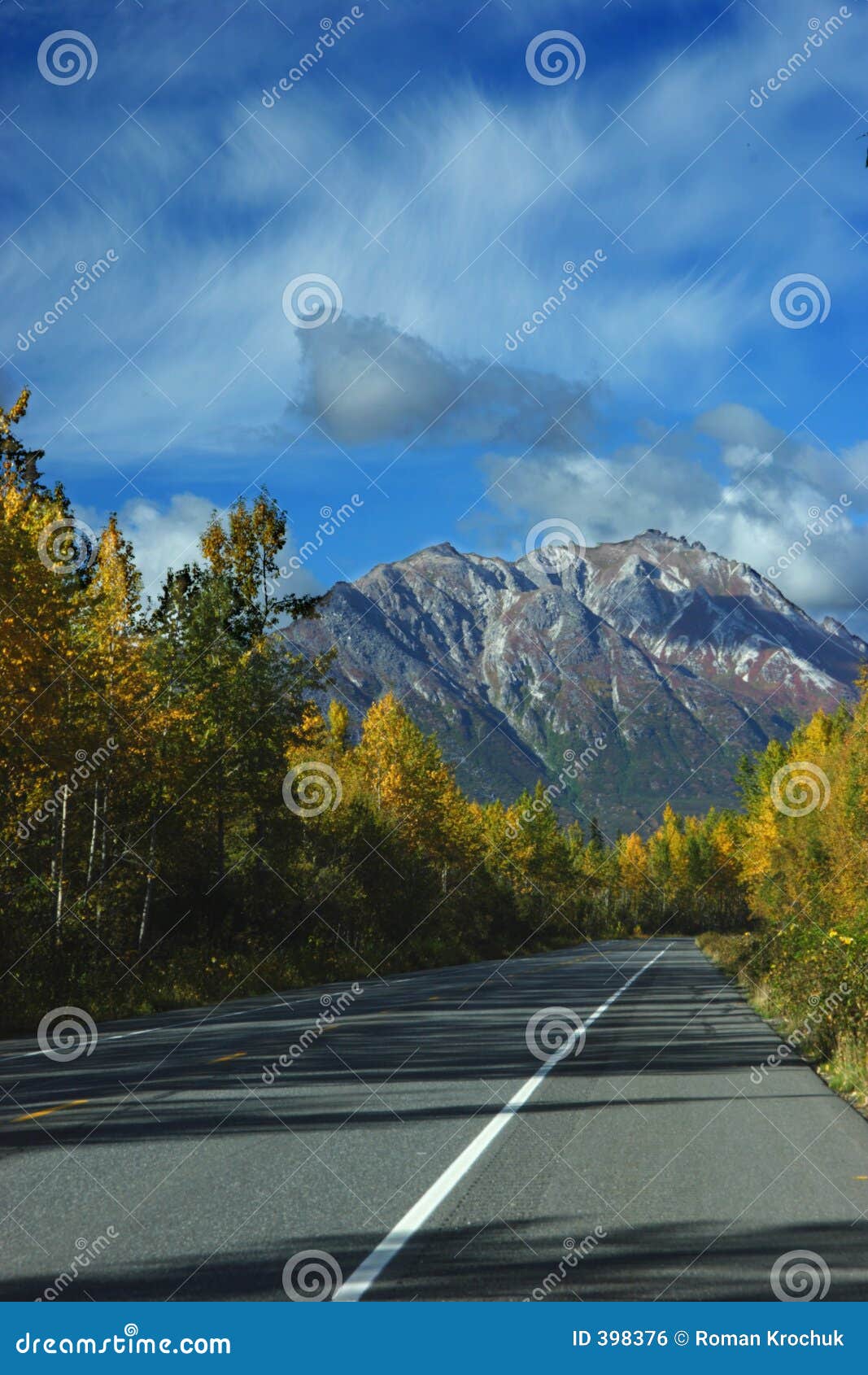 parks highway in fall colors