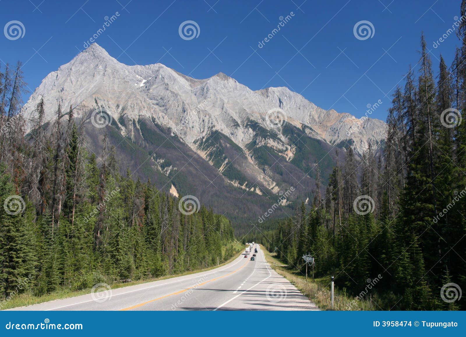 Parku narodowego yoho. Canada Columbia brytyjskiego krajobrazu gór parku narodowego w prosty yoho rocky sceniczny
