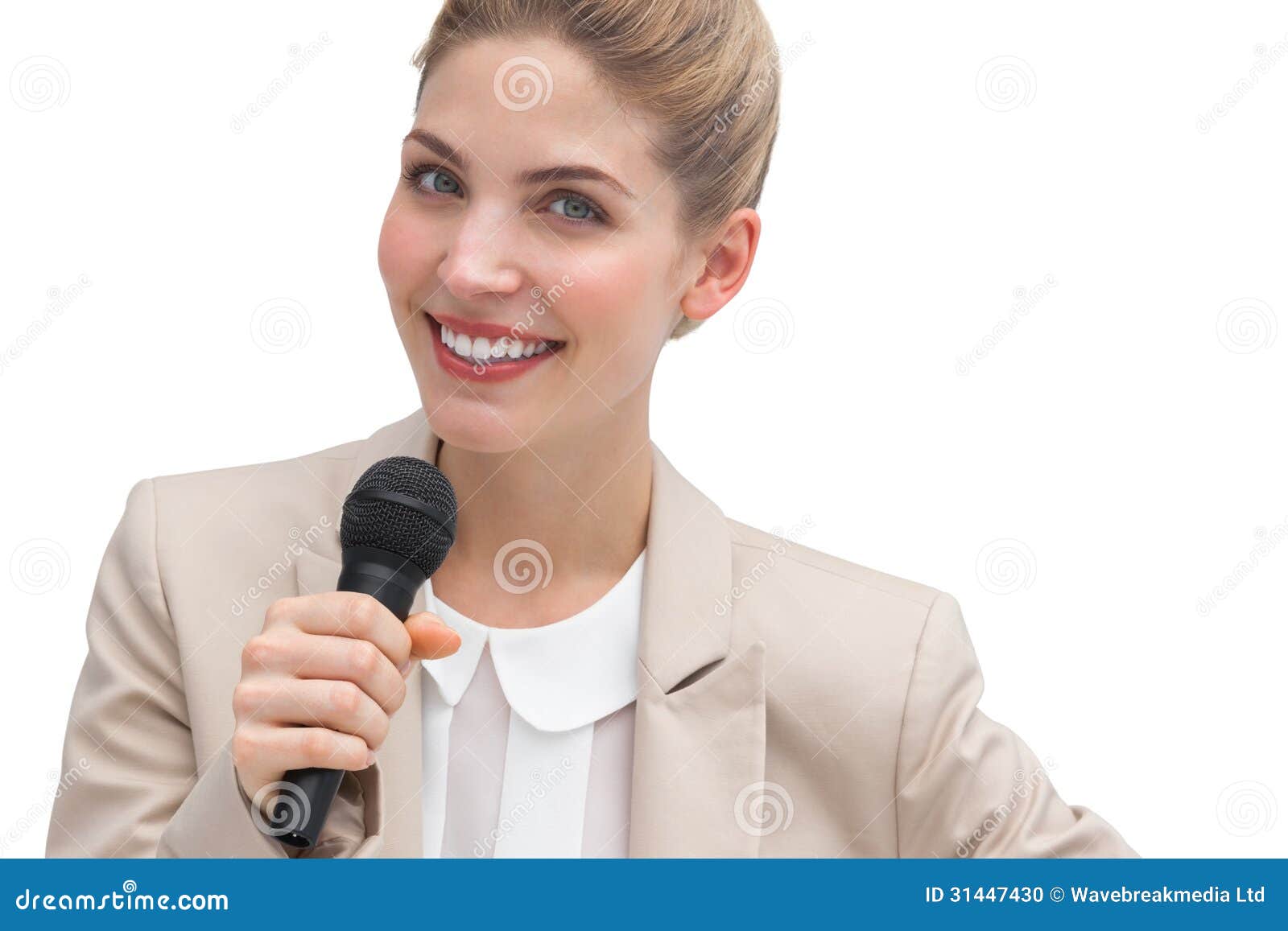 Parlare Pubblico Della Donna Di Affari Fotografia Stock - Immagine di