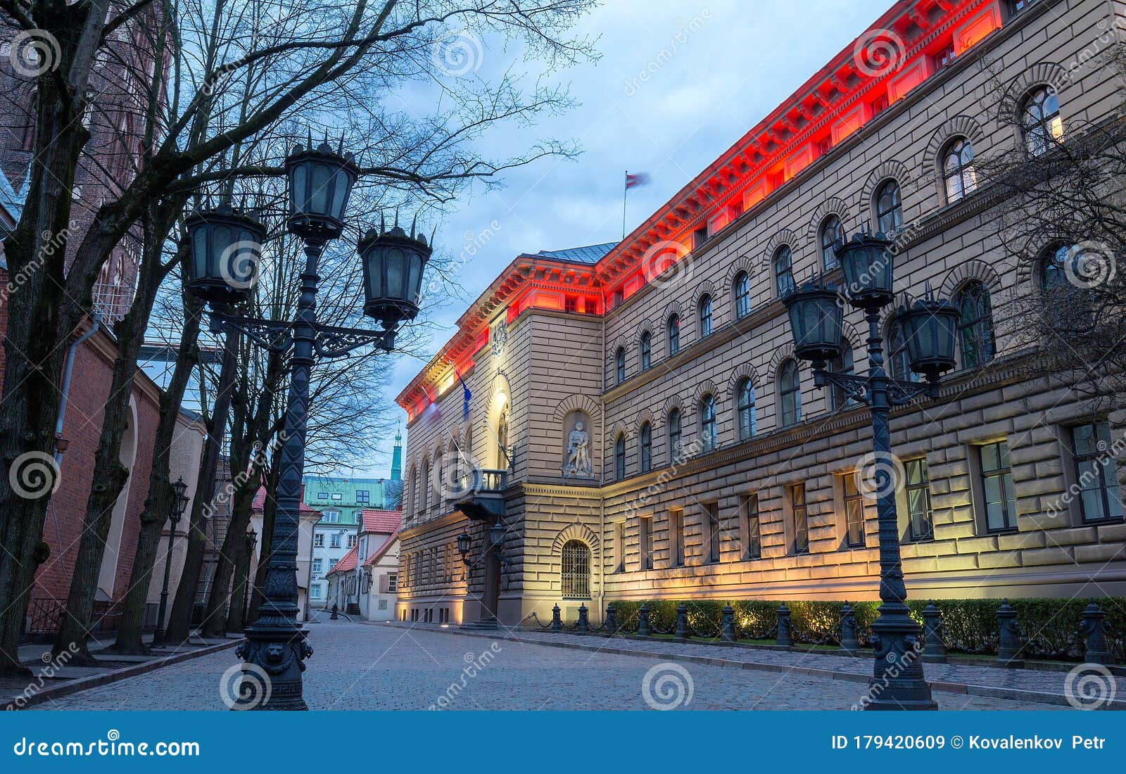 parliament of latvia building , jekaba street, old town riga.