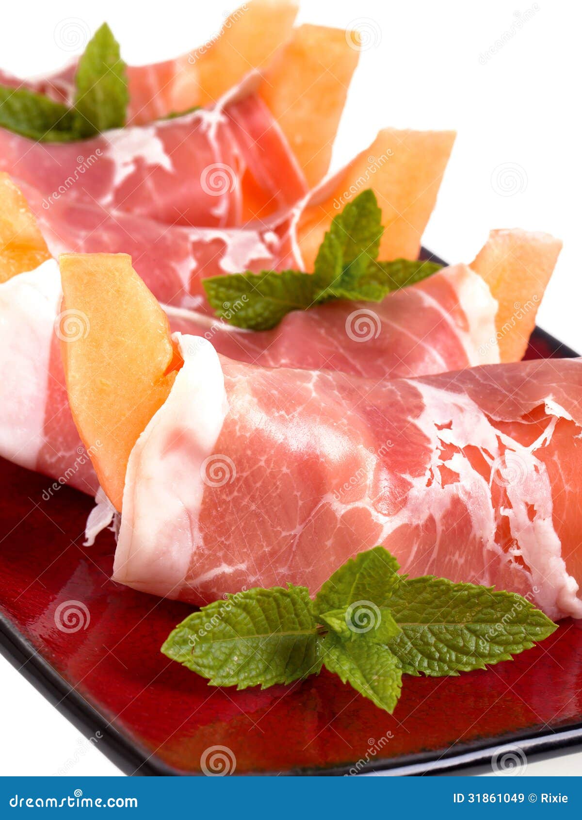 Parma ham and melon stock image. Image of healthy, diet 31861049