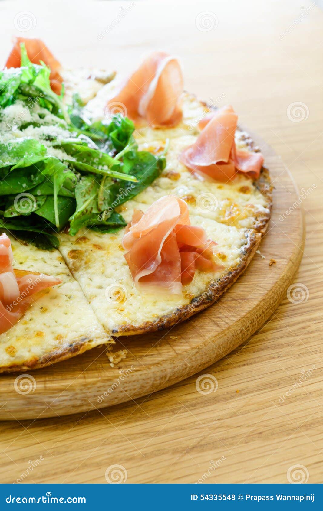 Parma ham pizza stock photo. Image of dinner, luxury 54335548
