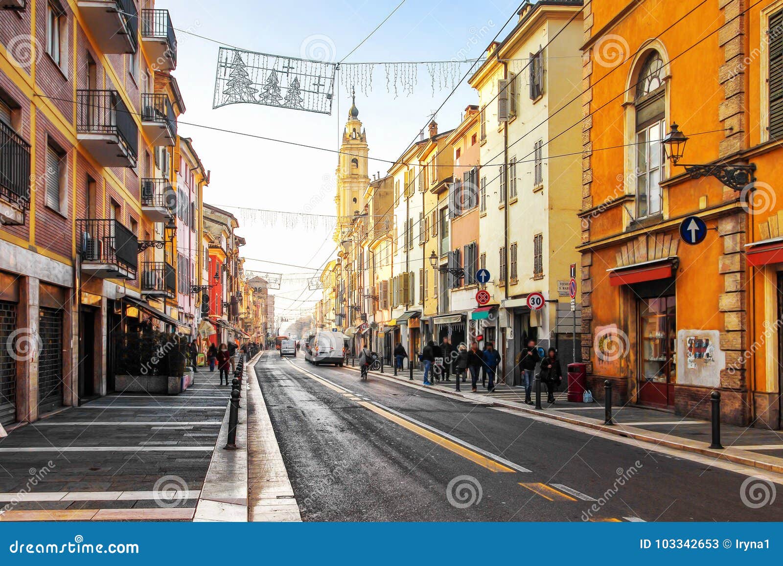 Parma, Italy. editorial stock photo. Image of street 103342653