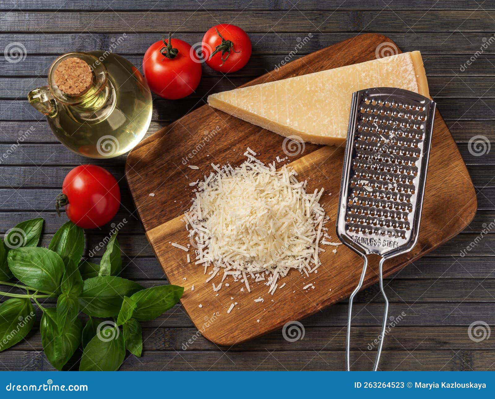 Parmesan Cheese With Grater Stock Photo - Download Image Now