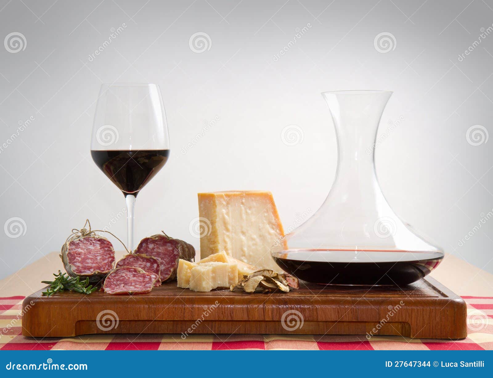 Parmesan Cheese Salami and Wine Stock Photo Image of food, gourmet