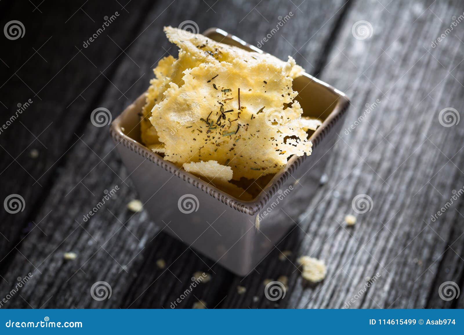 Parmesan Chips Stock Image 114615499