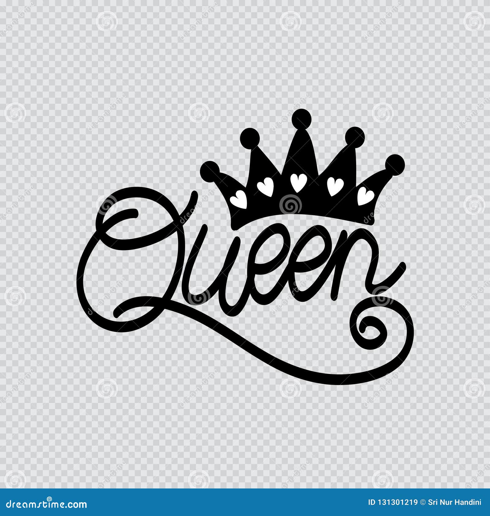 Parola Della Regina Con La Corona Illustrazione Vettoriale