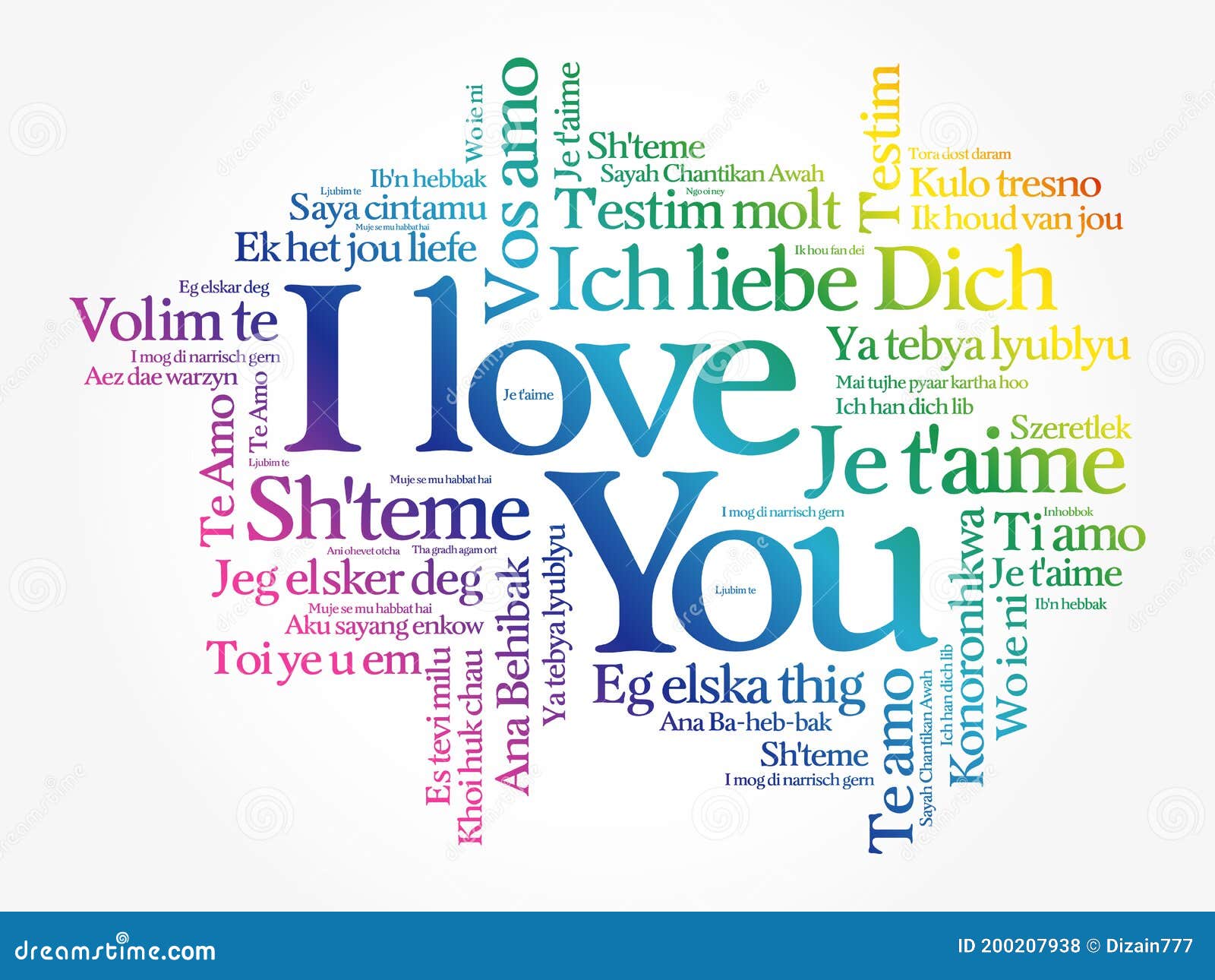 Paroles D Amour Je T Aime Dans Toutes Les Langues Illustration Stock Illustration Du Dessin Romantique