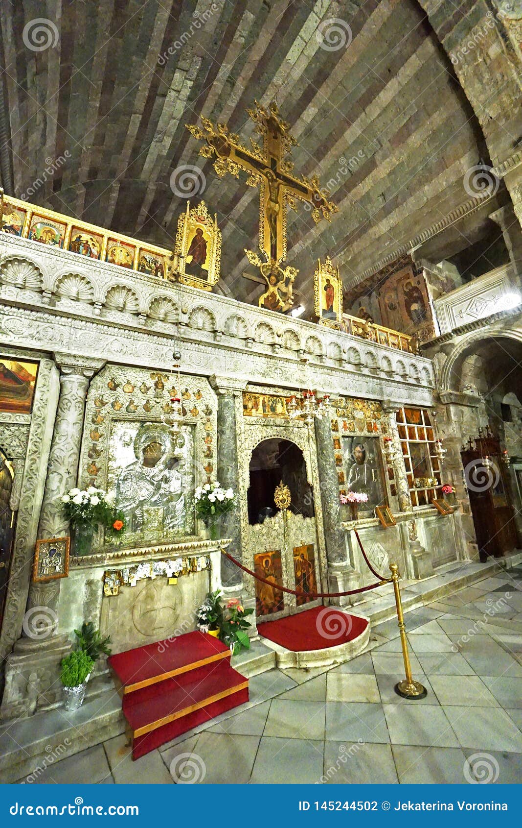 Paros Greece 18 2018 Interior View Of The Church Of