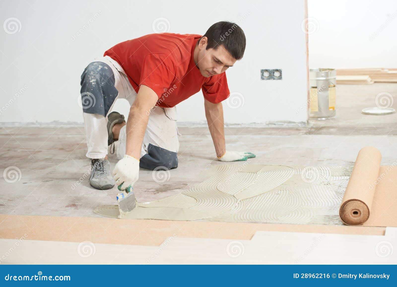 Parquet Floor Work With Stock Photo Image Of Preparation 28962216