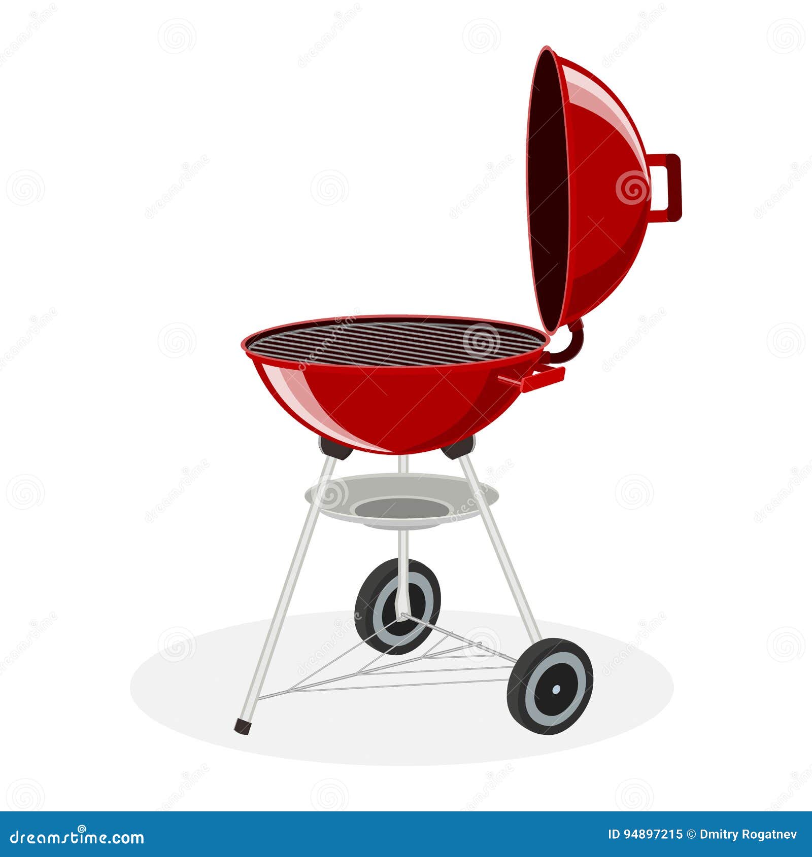 Parrilla Redonda Para Barbacoa Ilustración del Vector - Ilustración de  cocina, elemento: 94897215, image size:1600x1690