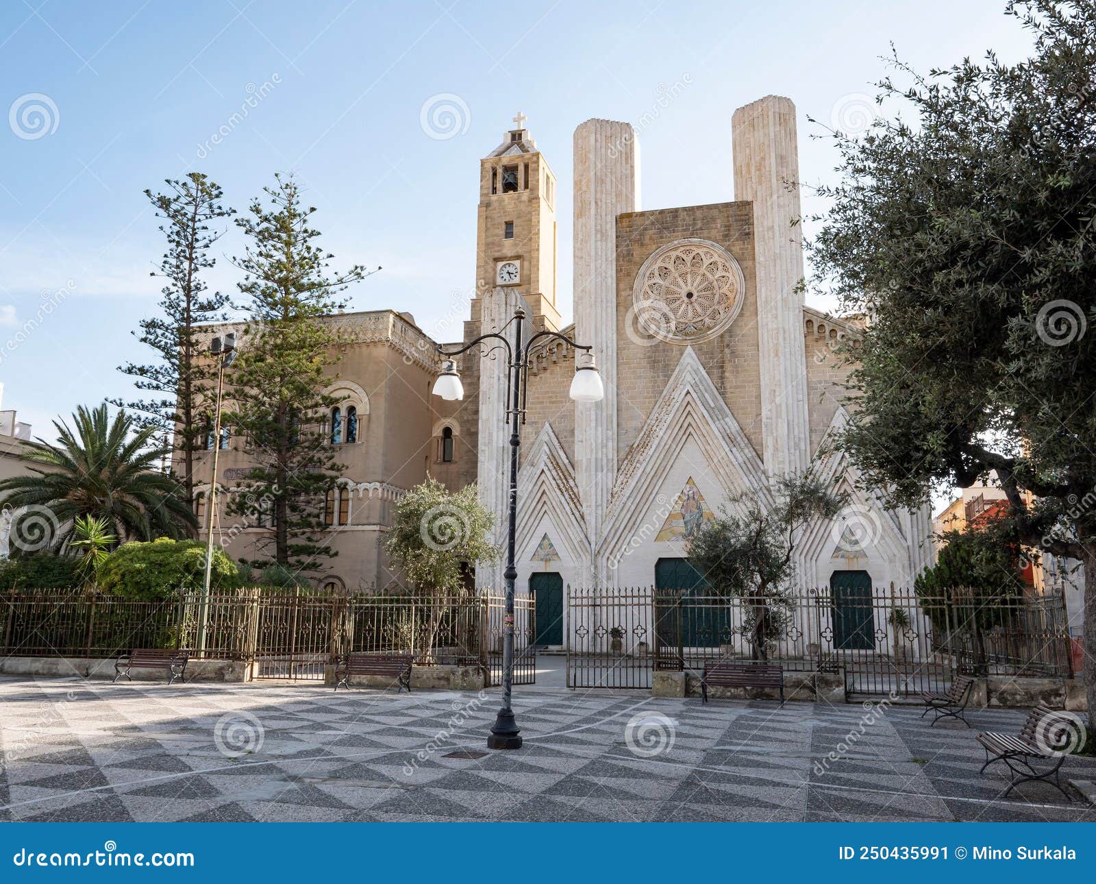 Parrocchia Di Nostra Signora Del Sacro Cuore Di Gesù Parrocchia Del Sacro Cuore Di Gesu Church in Gallipoli at Sunset