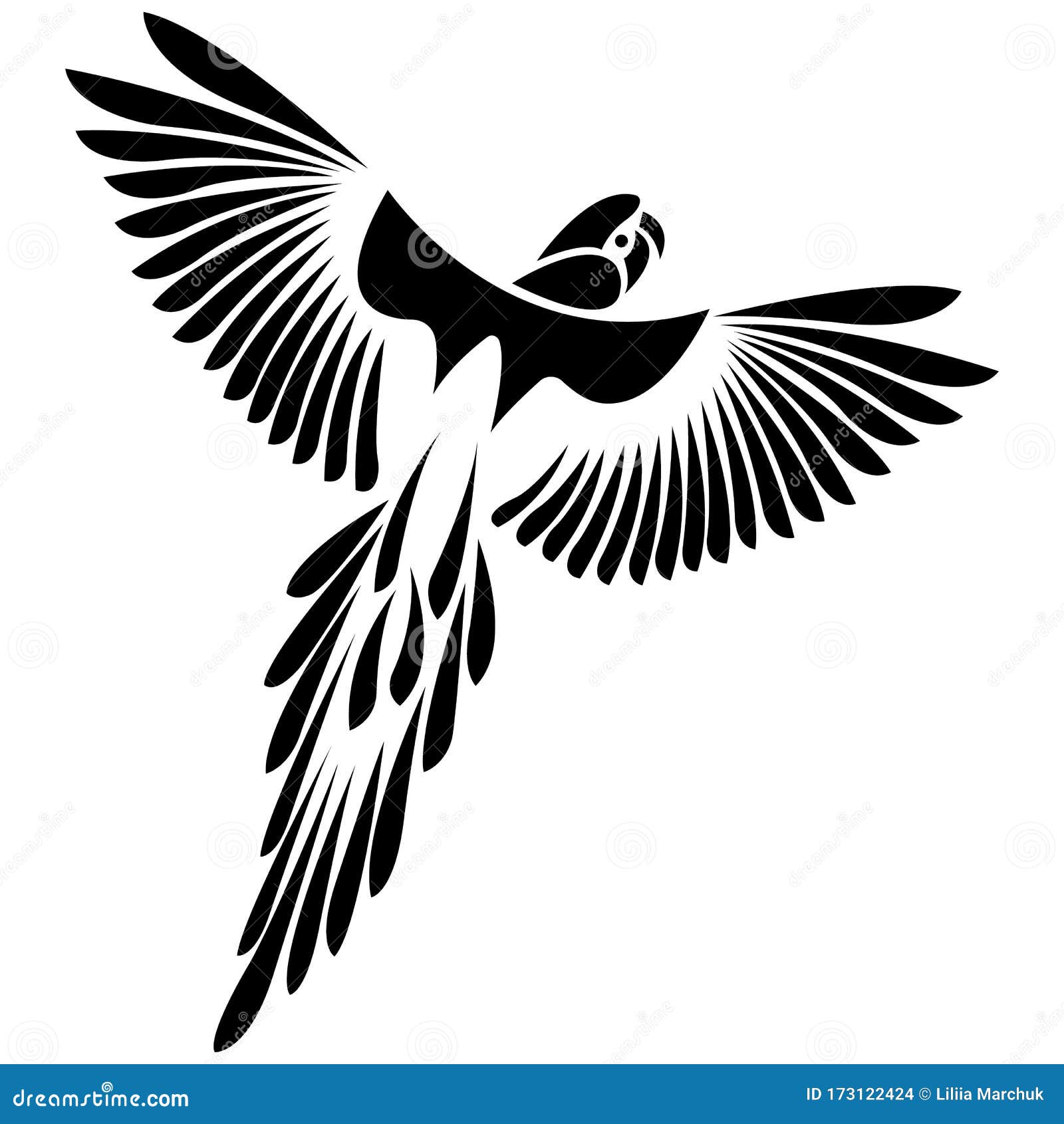 Illustration of Cute Flying Bird. Image of Birdie in Simple Style. Stock  Vector - Illustration of line, animal: 263411194