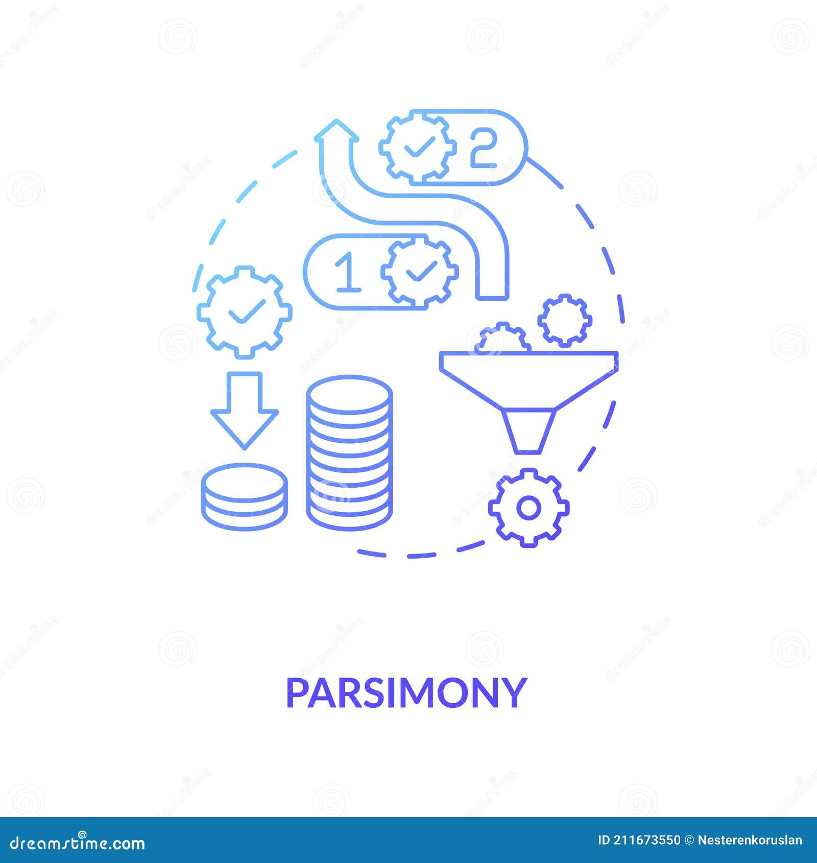 parsimony concept icon