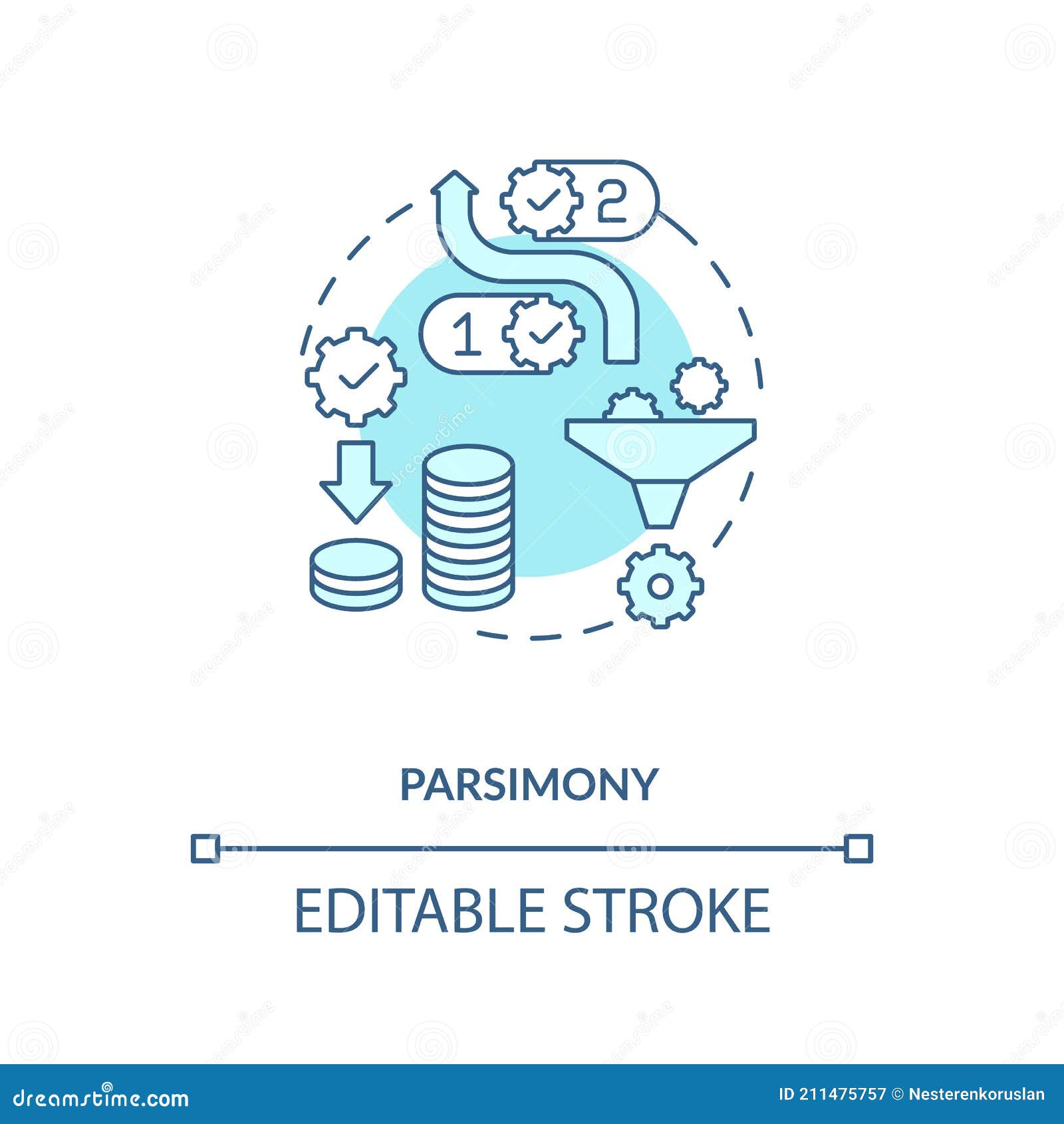 parsimony concept icon