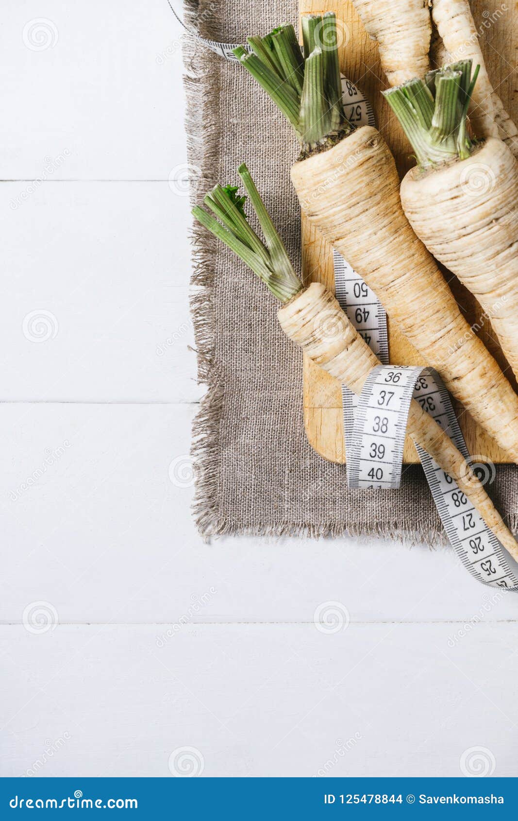 parsley root with a