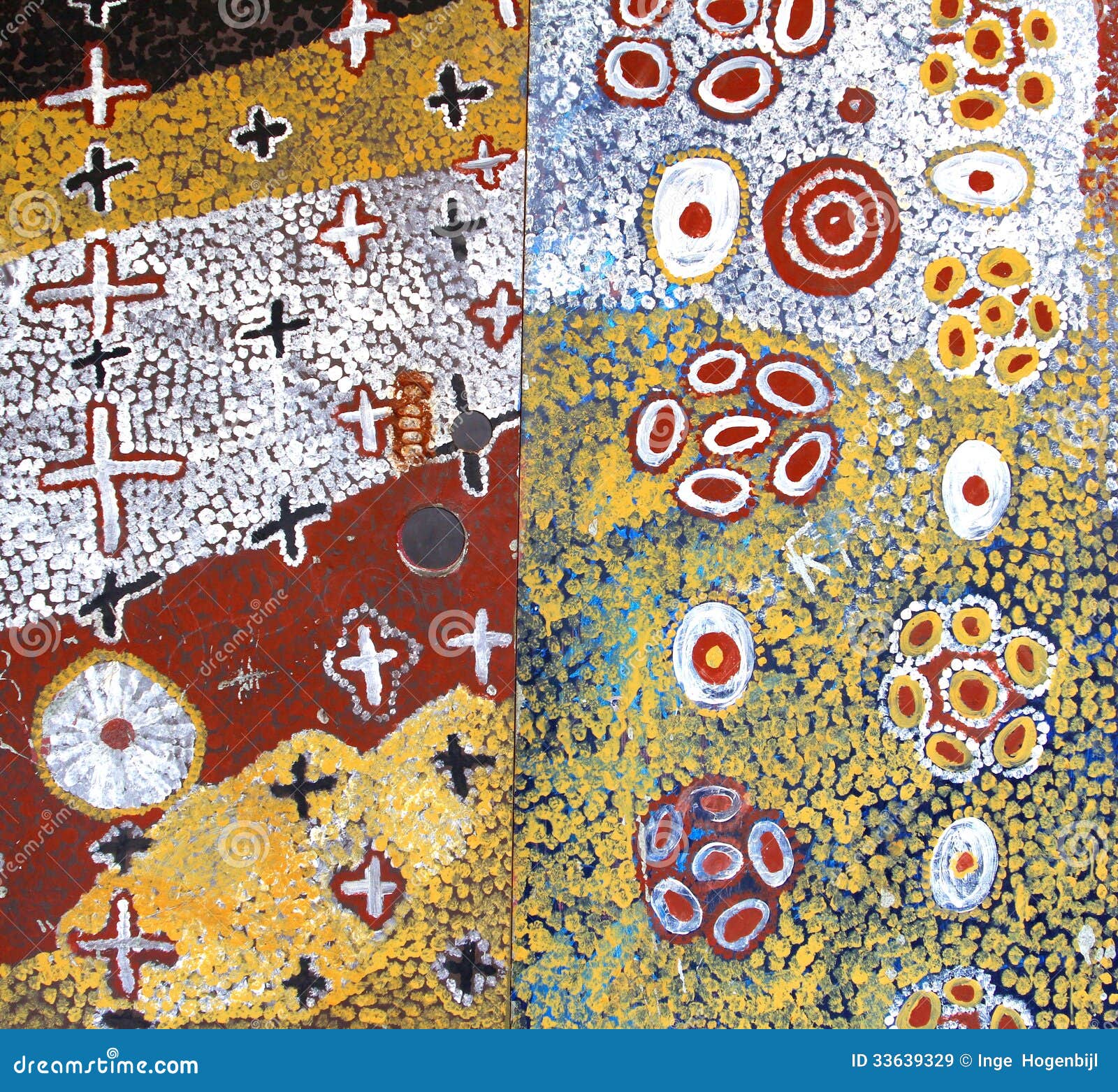 Part of an Ancient Aboriginal Artwork,Australia Editorial Stock Image Image of colorful
