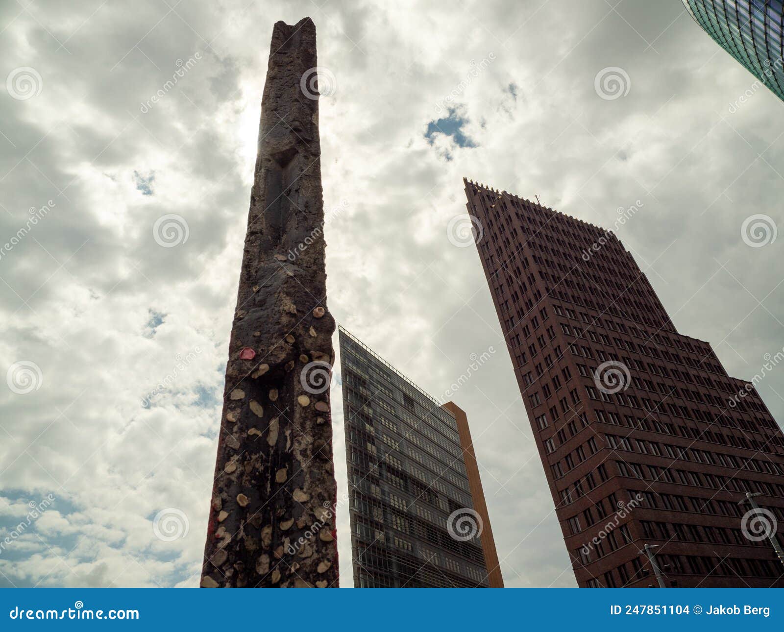 Part of the Berlin Wall at Potsdamer Platz. Editorial Stock Image