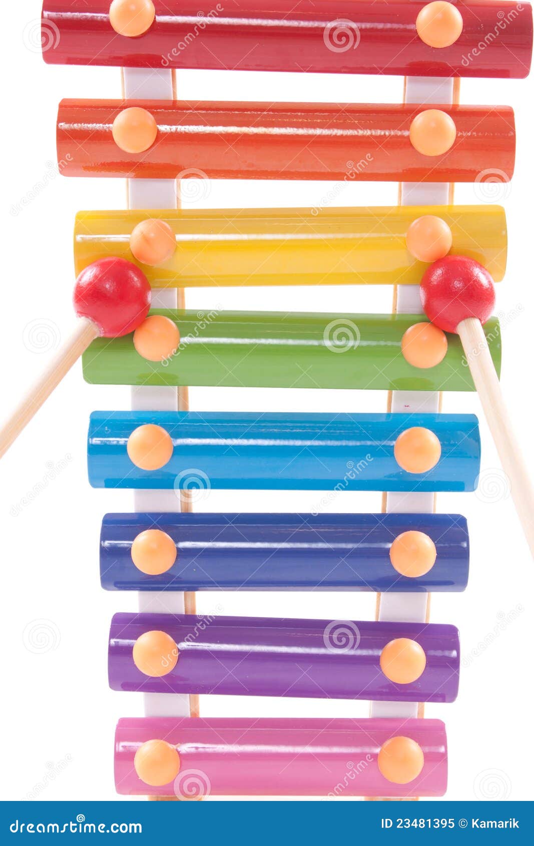 Part of Childs Toy Xylophone Stock Image Image of education, single