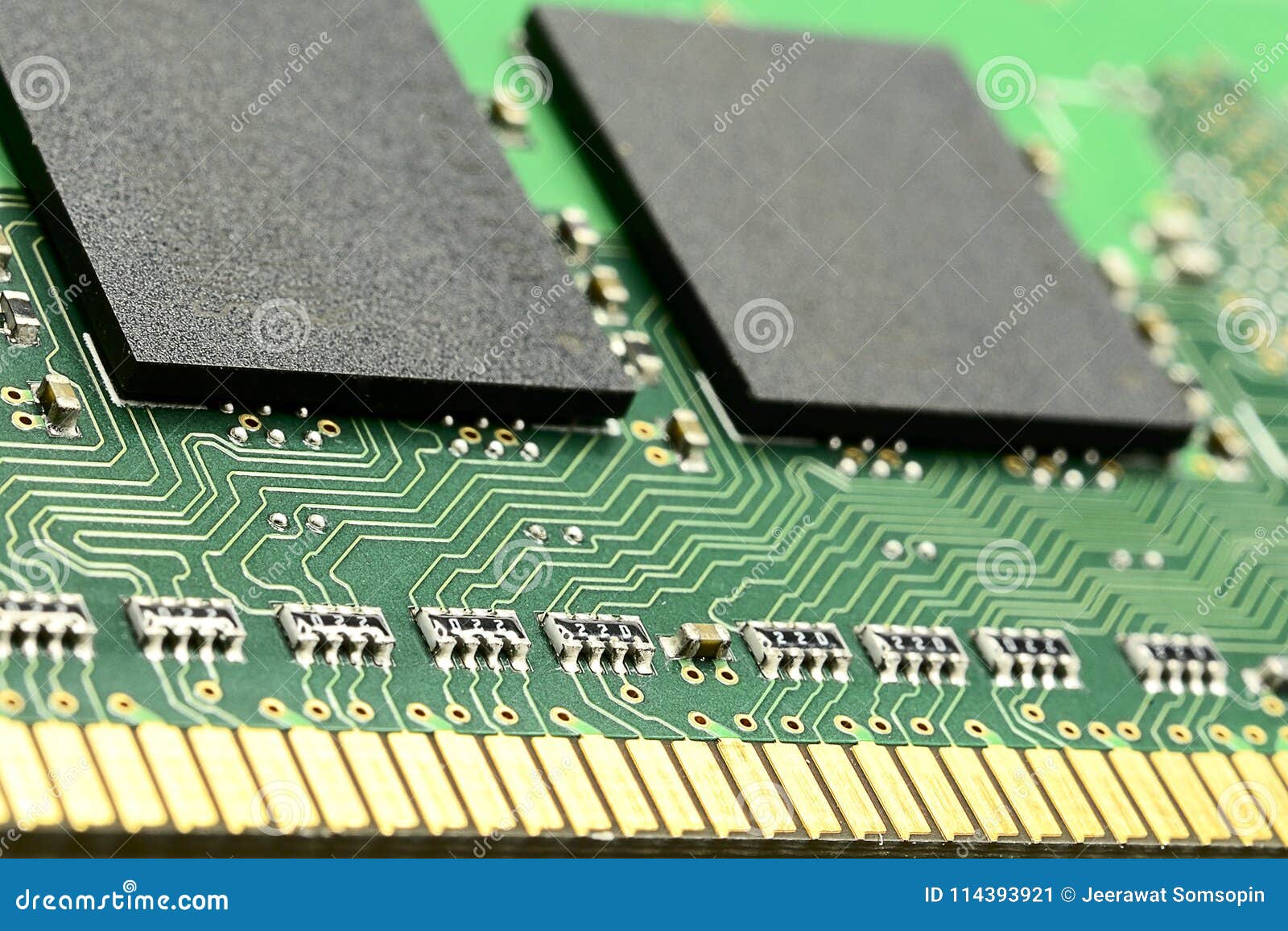 A Part of Computer RAM Memory Module Stock Image Image of module