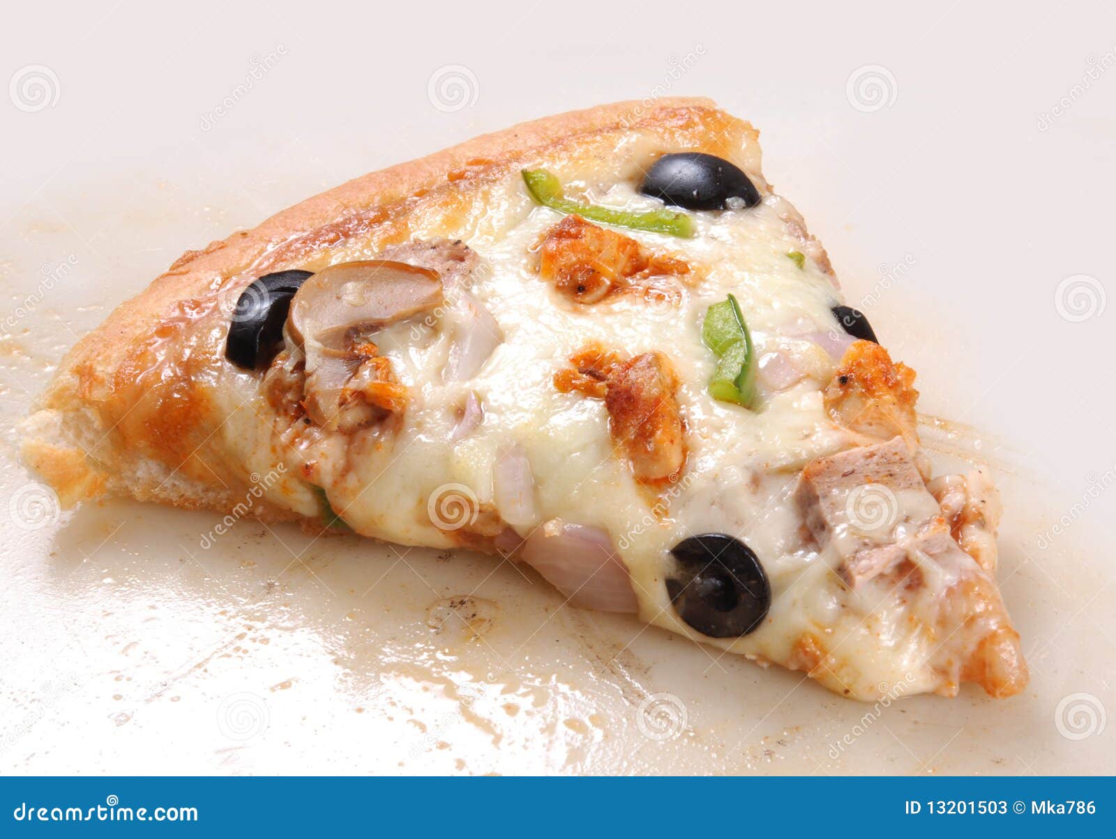Part de pizza image stock. Image du savoureux, assiette 13201503