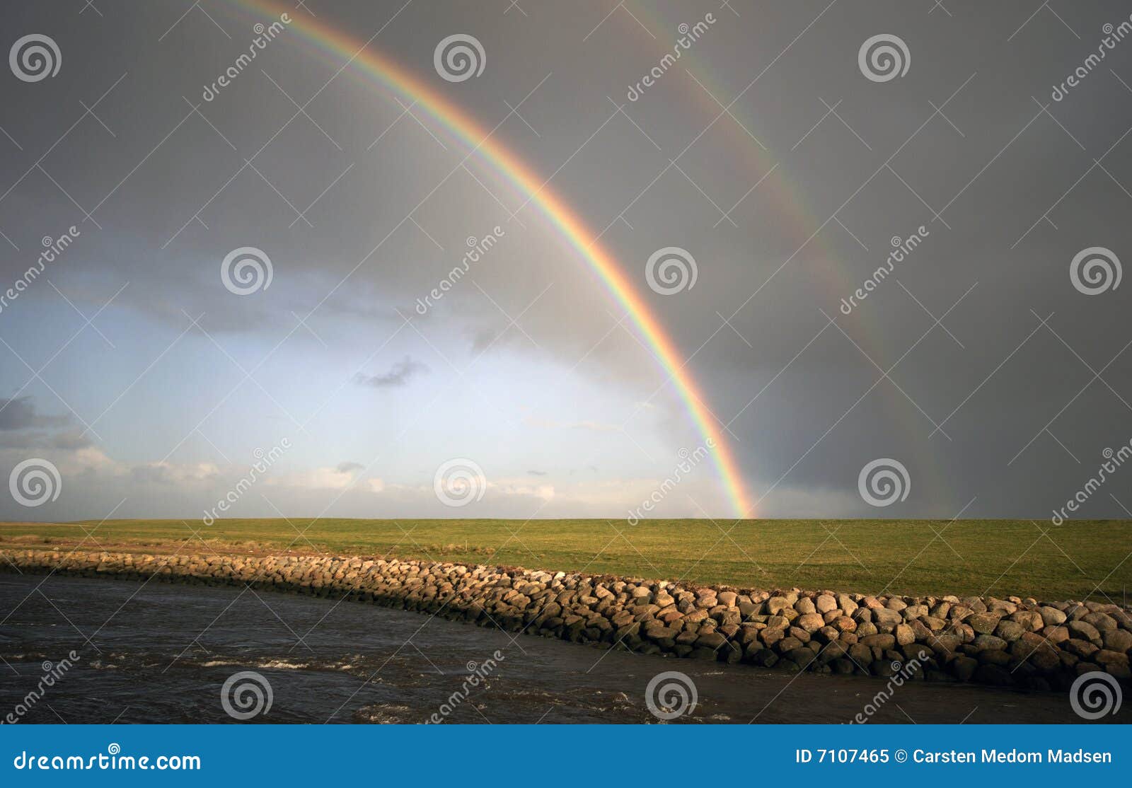 Part of double rainbow stock image. Image of rural, weather - 7107465