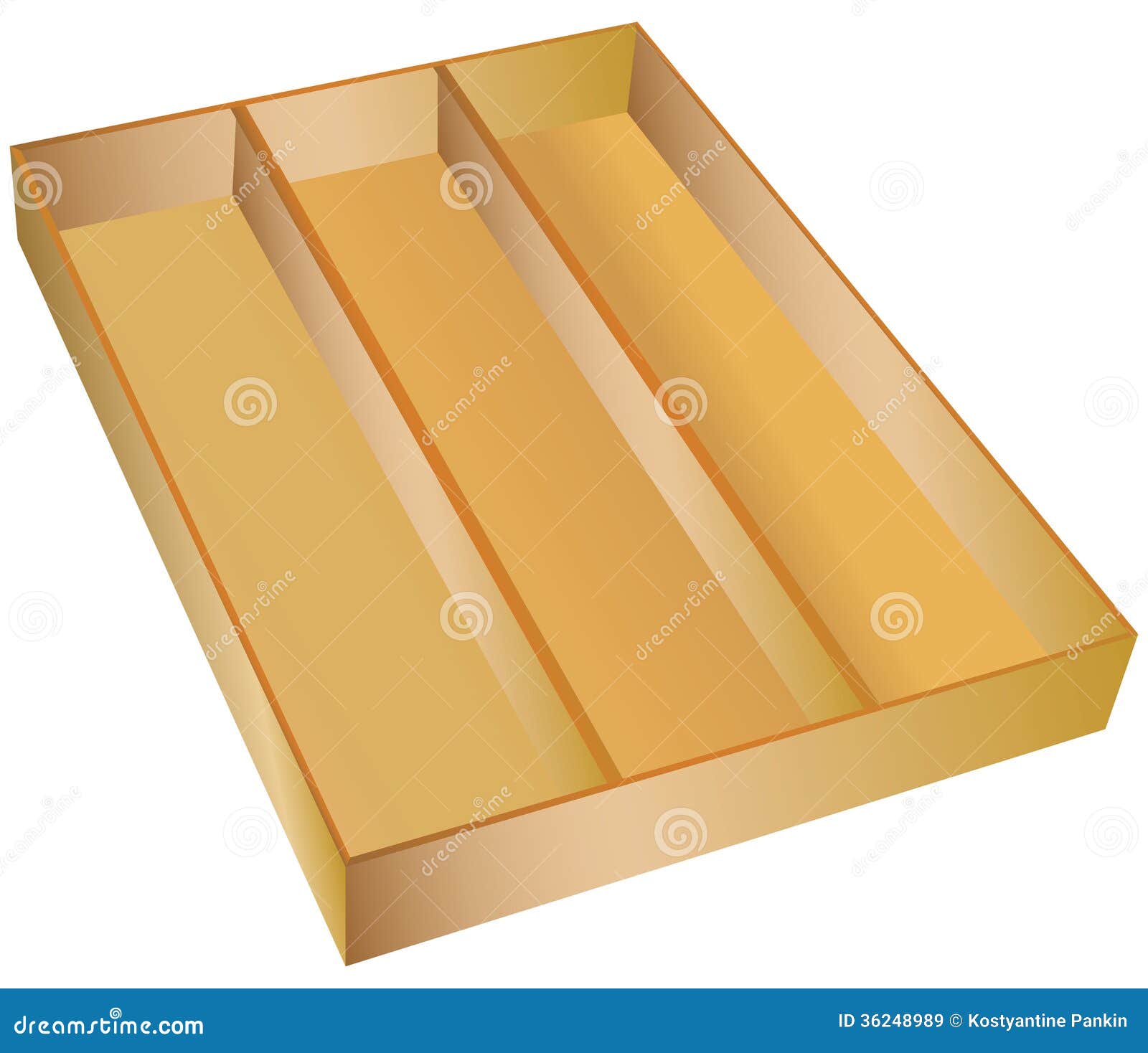 3 Part Drawer Wooden Organizer Stock Vector Illustration Of Wooden Organizer 36248989