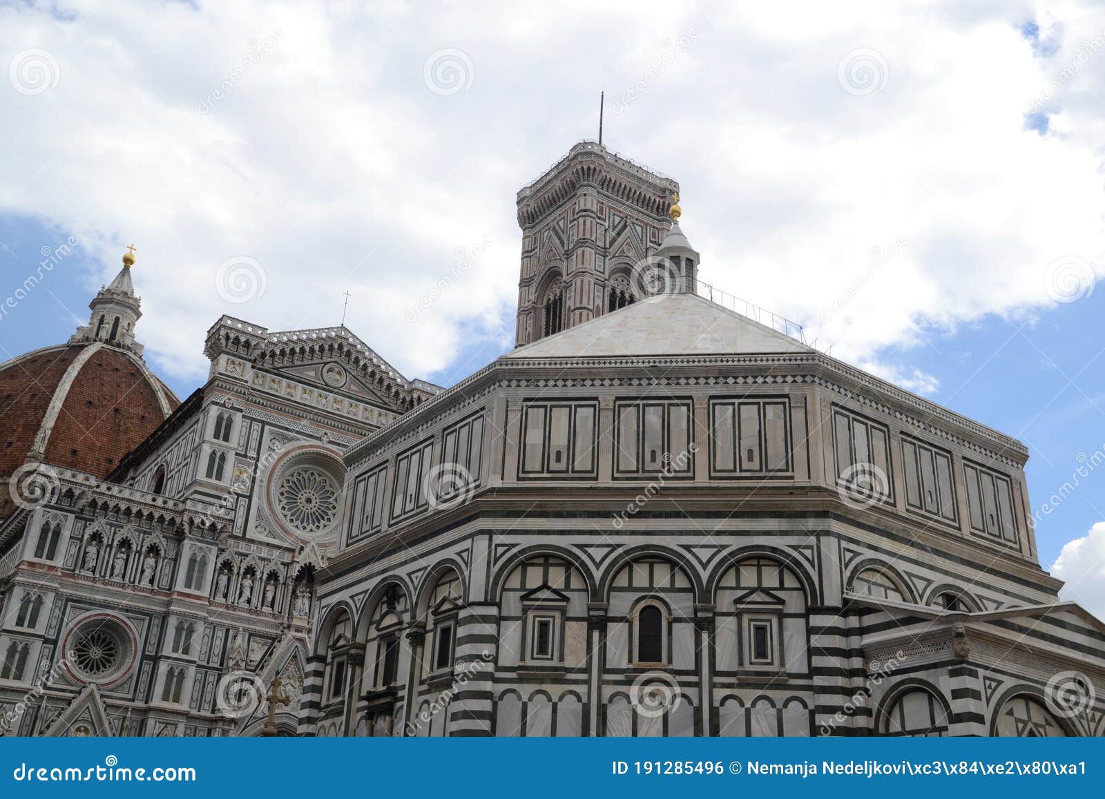 part of the famous cathedral in florence. il duomo