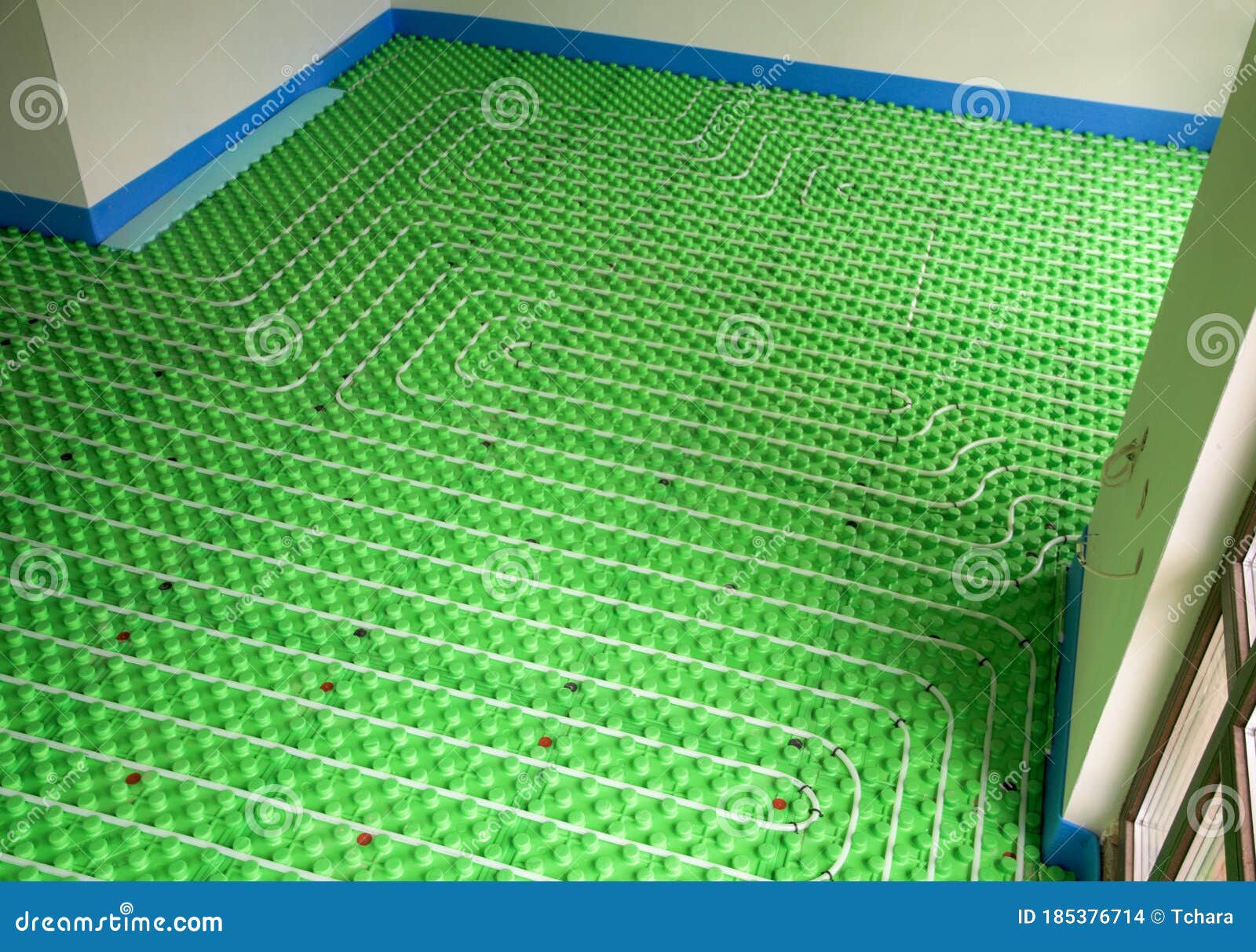 Part of Floor Heating System Stock Photo Image of home, pipes 185376714