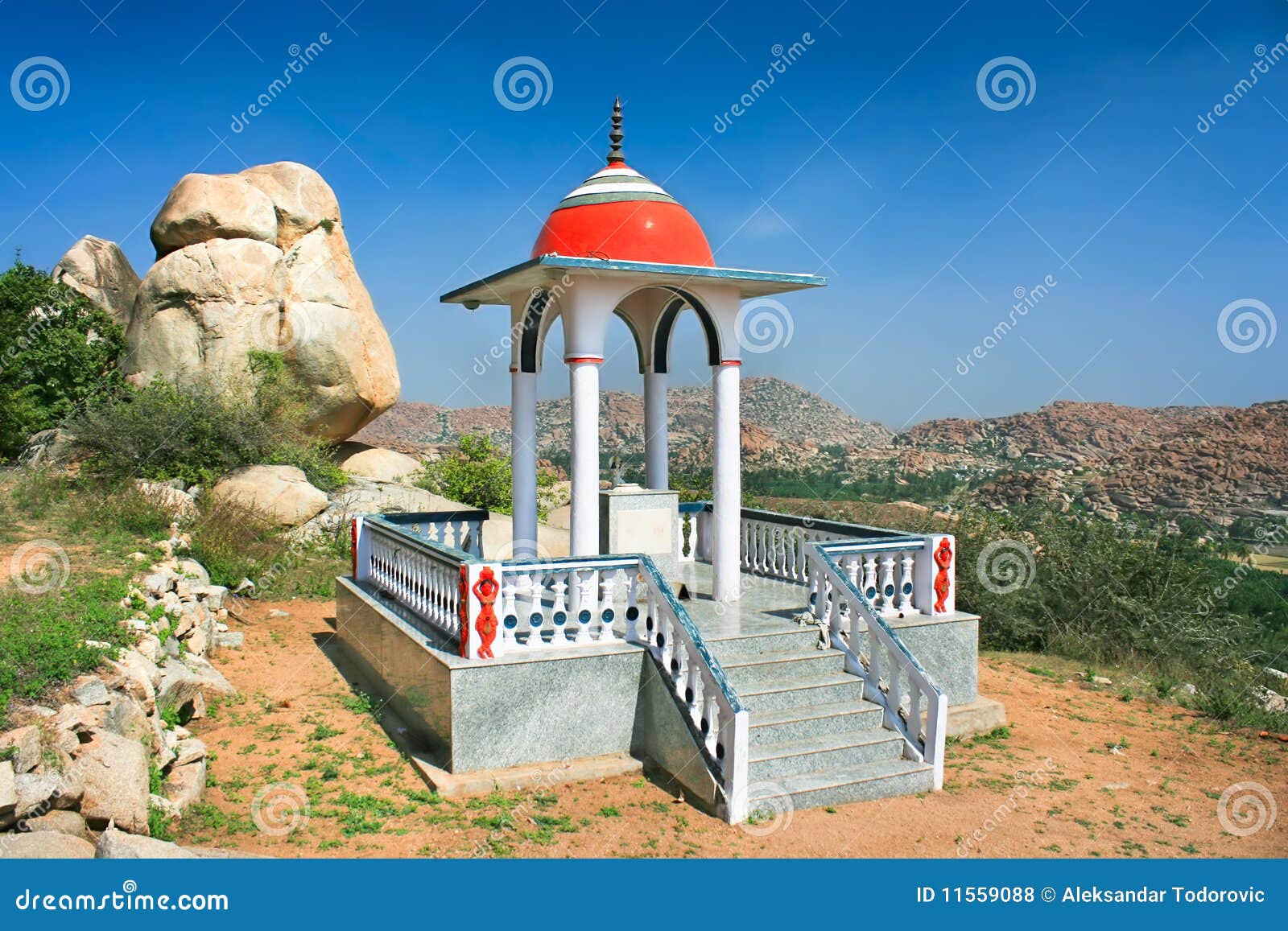 Part of Hanuman Temple on the Anjenadri Hill Stock Photo Image of