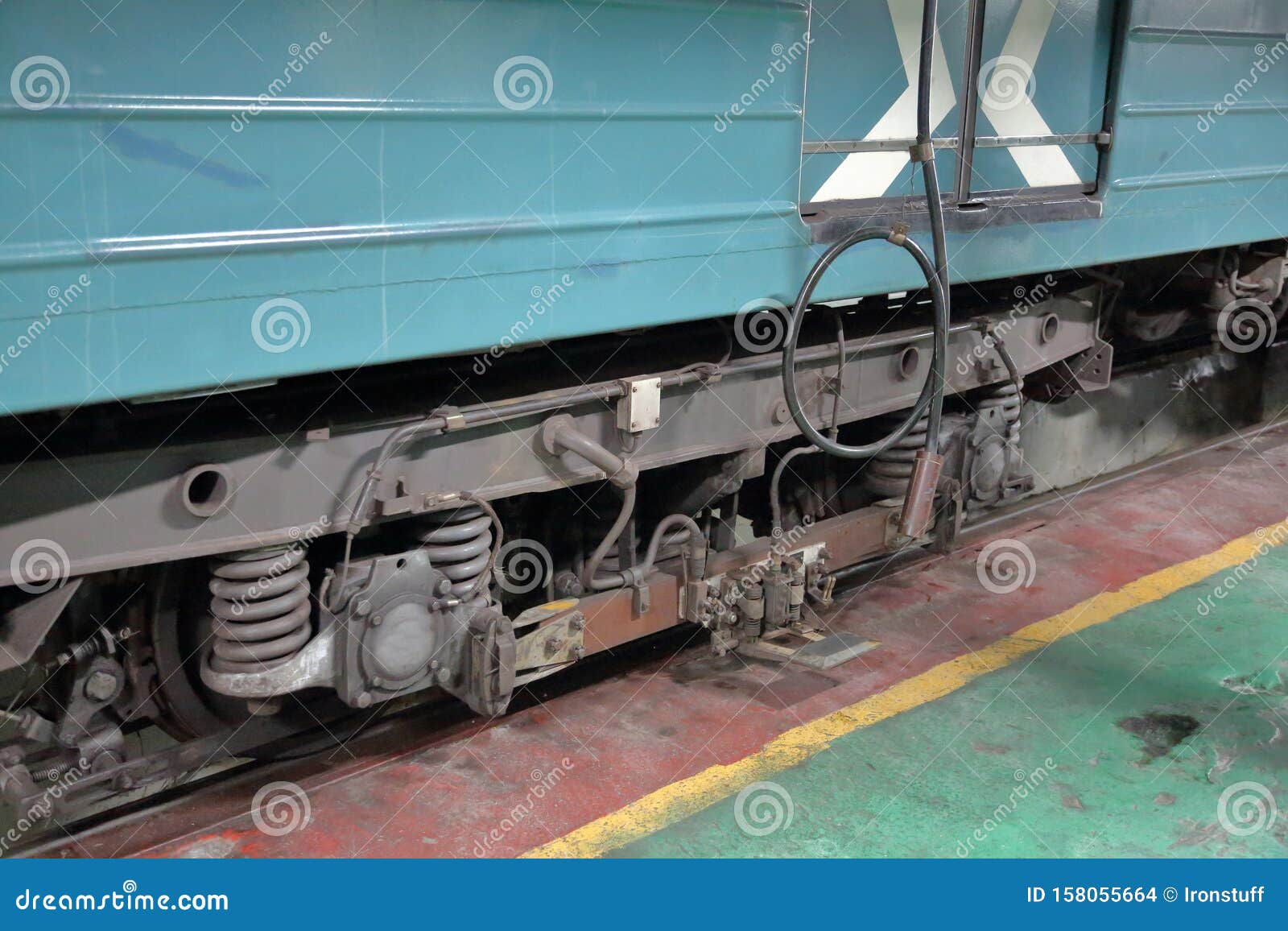 Part of the Old Train Braking System Stock Photo Image of spring