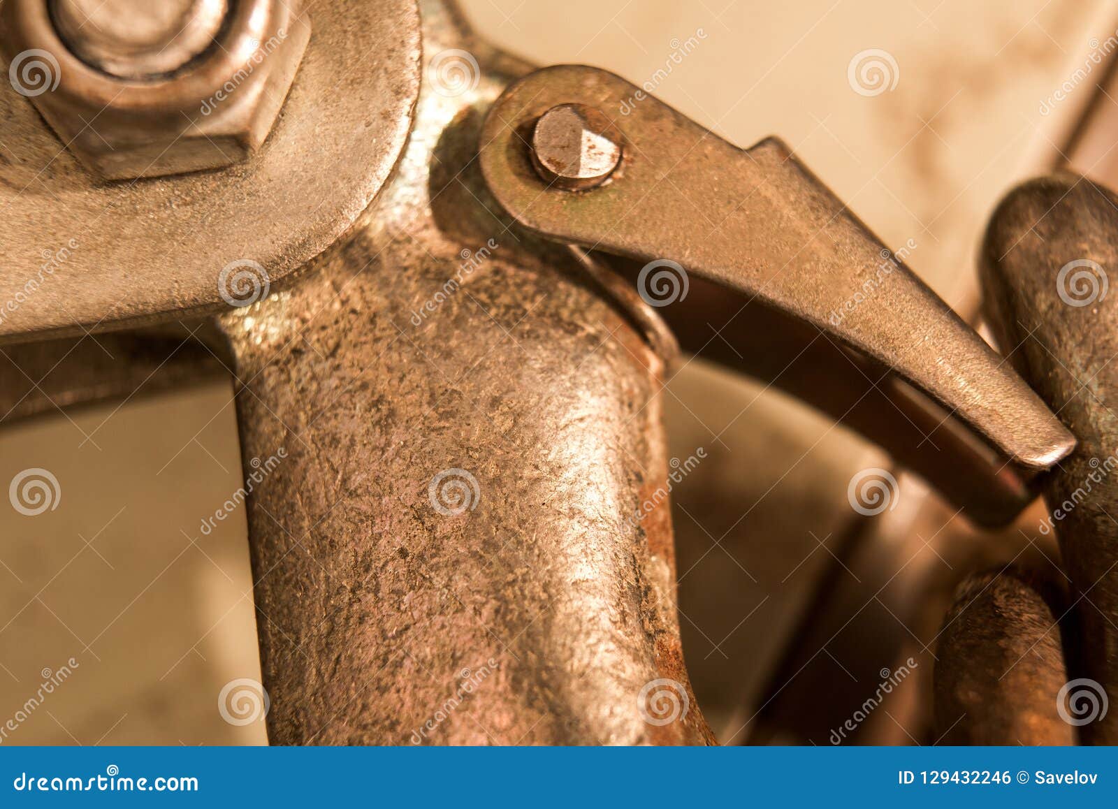 Part of the Hook Suspension is Macro Stock Photo Image of machinery