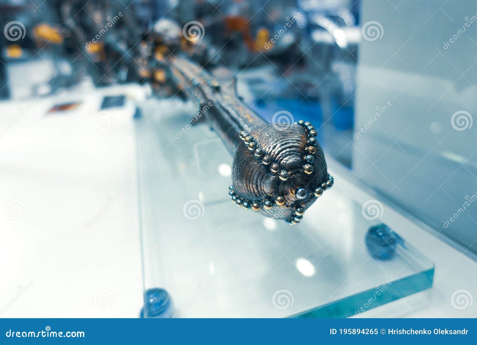 Part of the Iron Mace with Balls Stock Image Image of balls, product