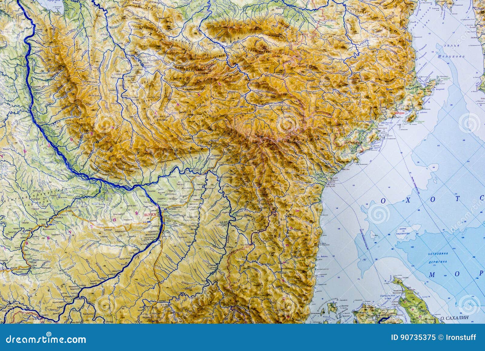 physical map of russia and surrounding countries