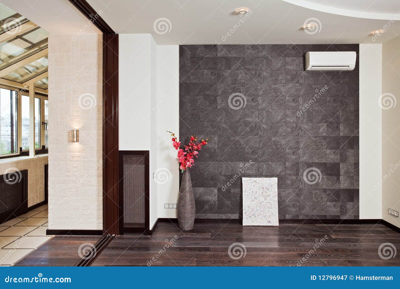 Part Of Modern Studio Drawing Room Interior Stock Image