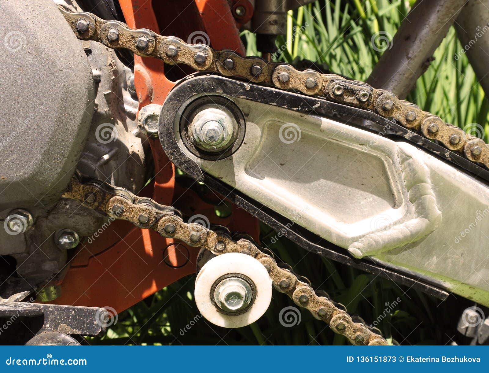 Part of a motorcycle chain stock image. Image of power 136151873