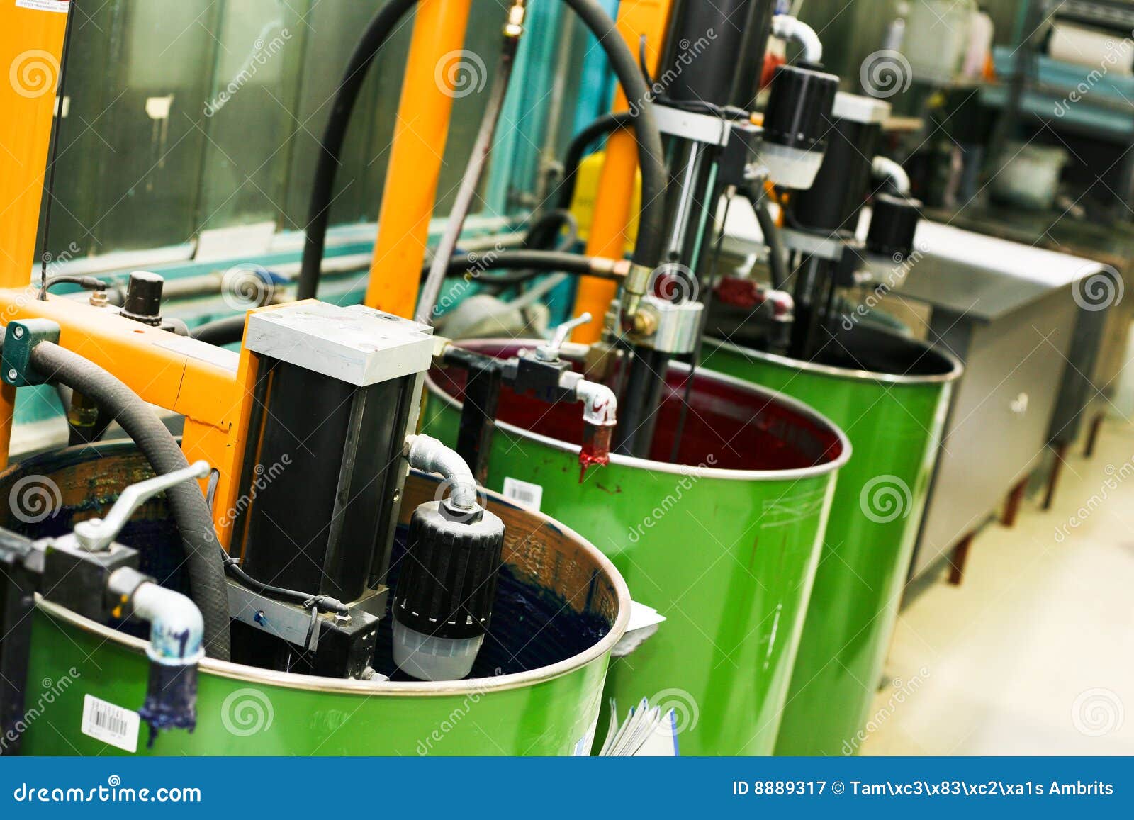 Part of Offset Printing Machine Stock Image Image of cmyk, graphic