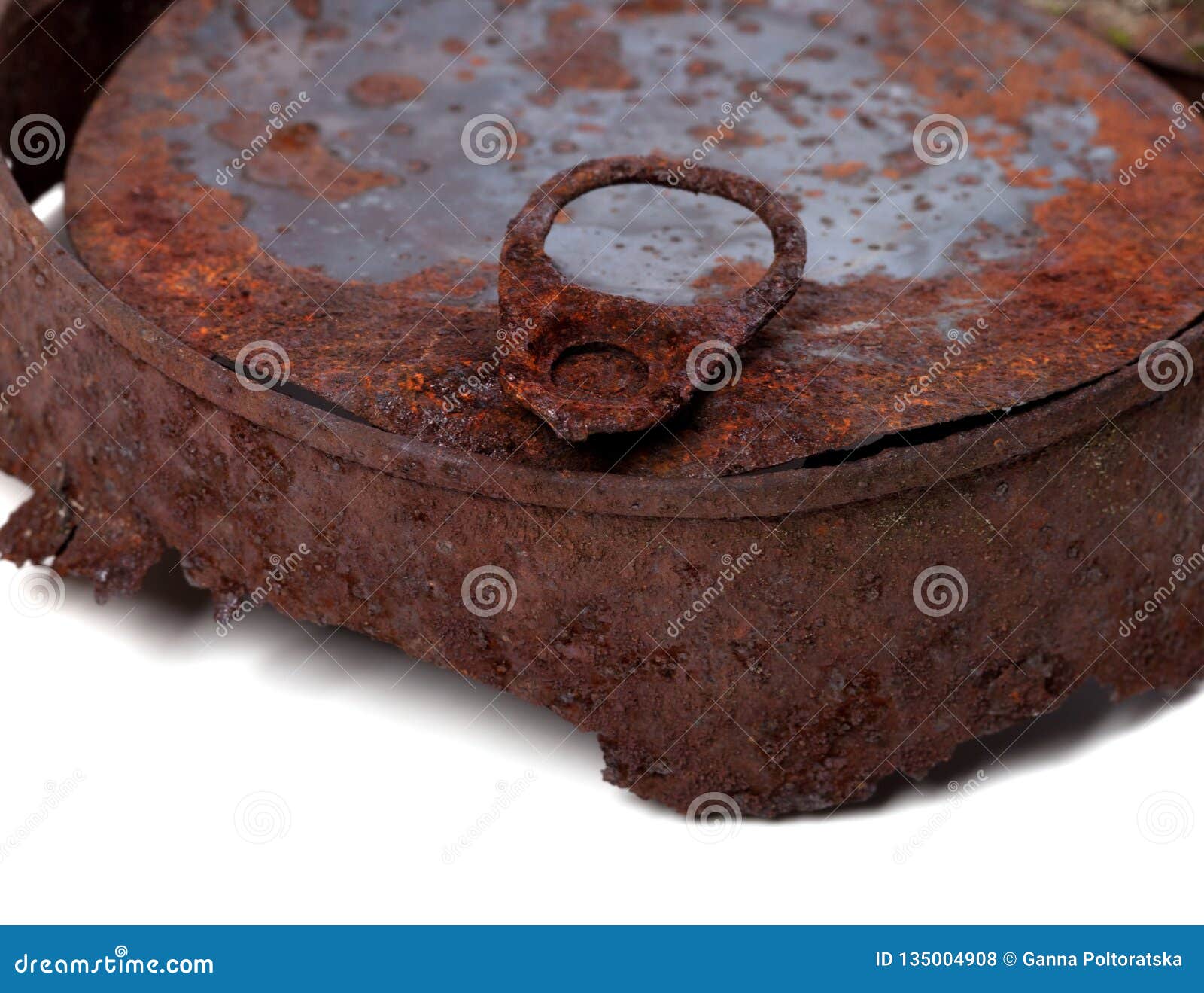 Part of old rusty tin can stock photo. Image of 135004908